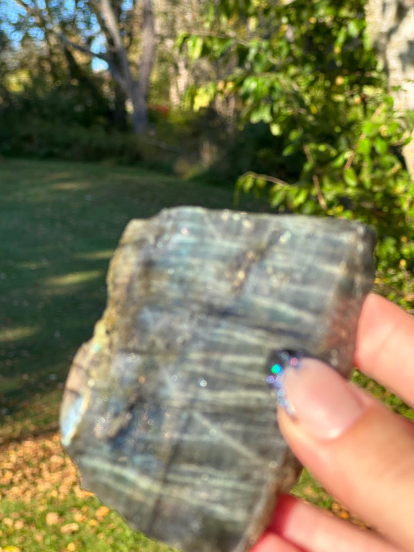 Labradorite One Side Polished Slab