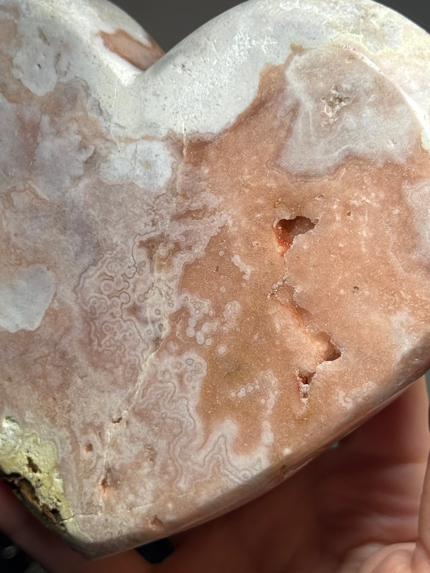 Pink amethyst heart bowl