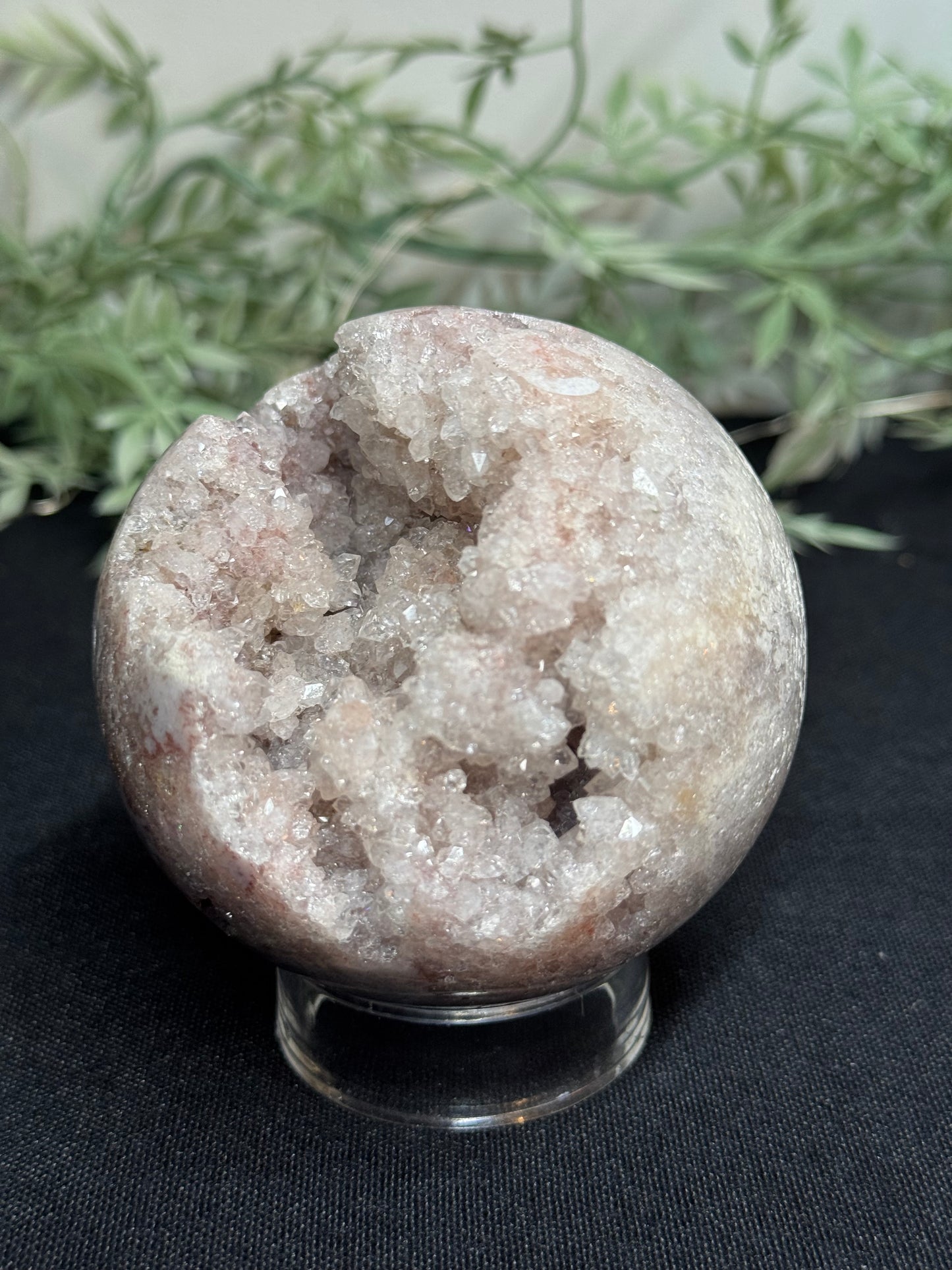 Sparkly Pink amethyst sphere