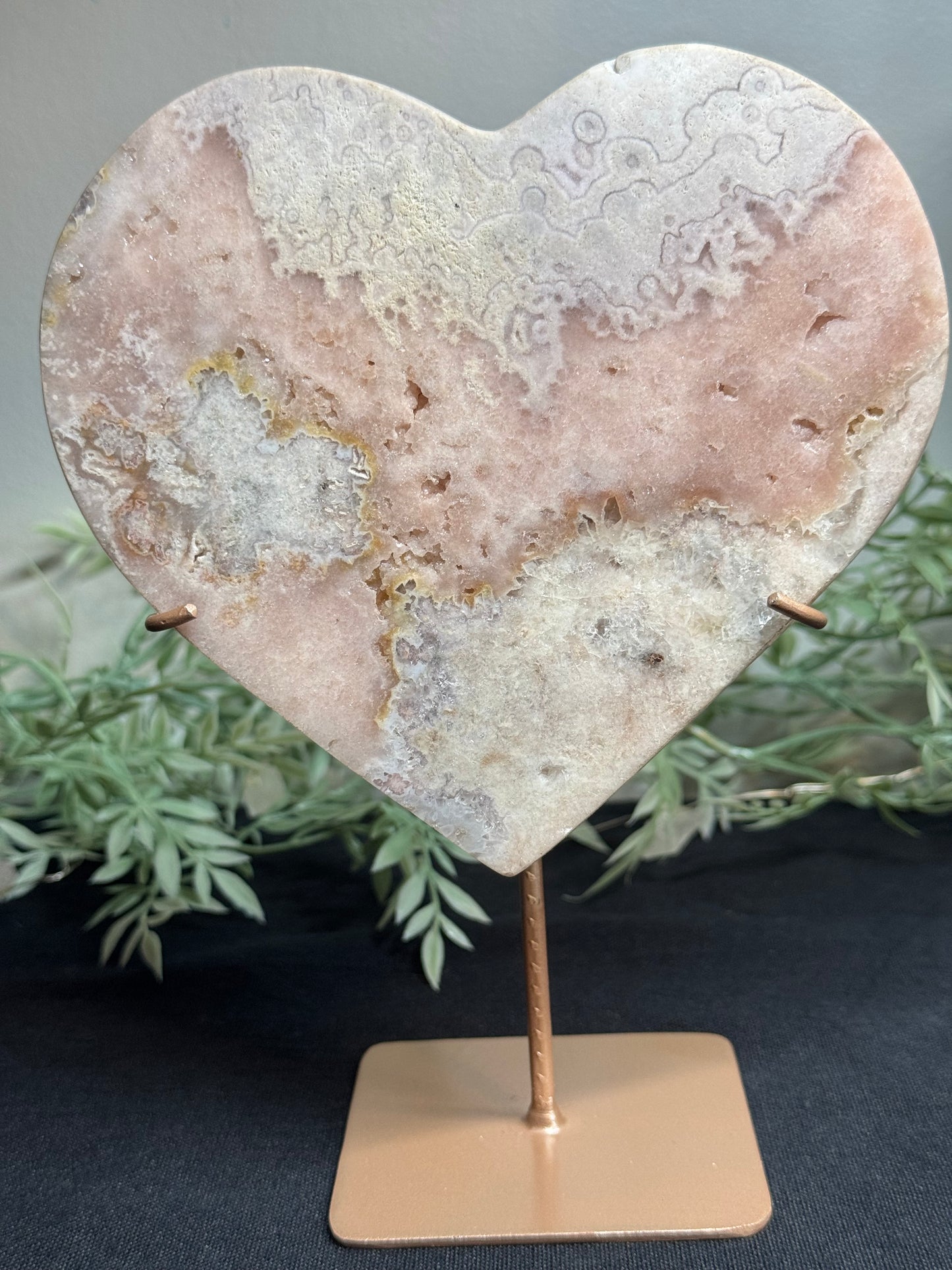 Pink amethyst heart