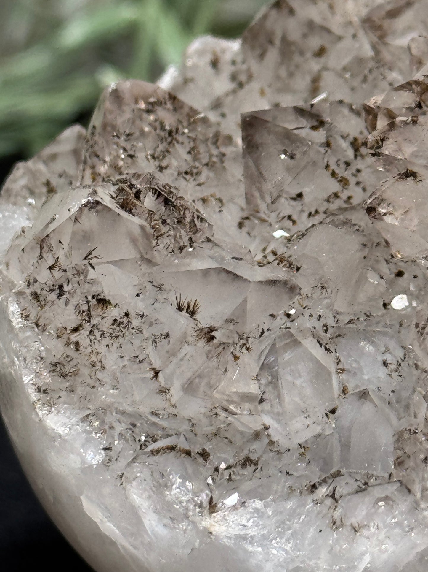 Rutilated agate sphere