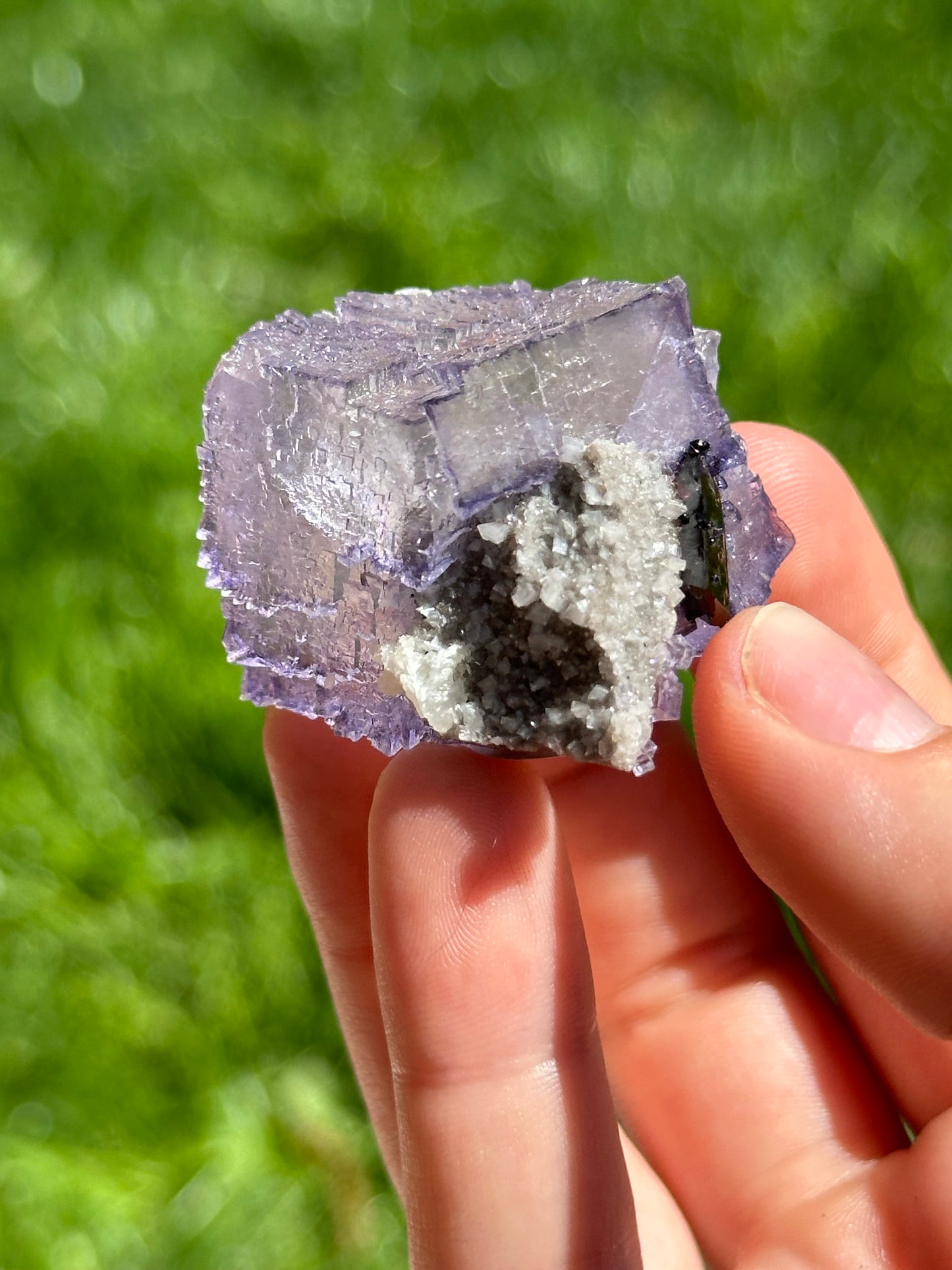 Elmwood fluorite with dolomite and sphalerite
