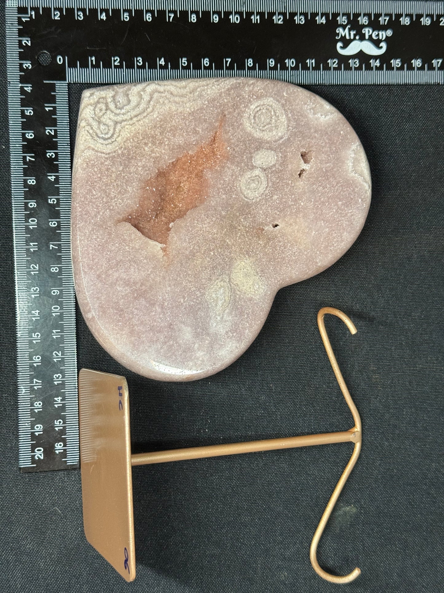Pink amethyst heart