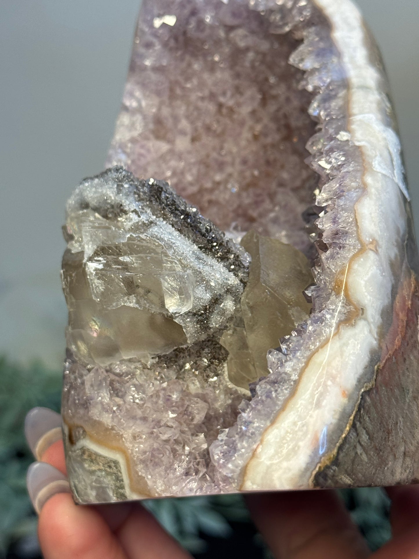 Amethyst with calcite - Brazil
