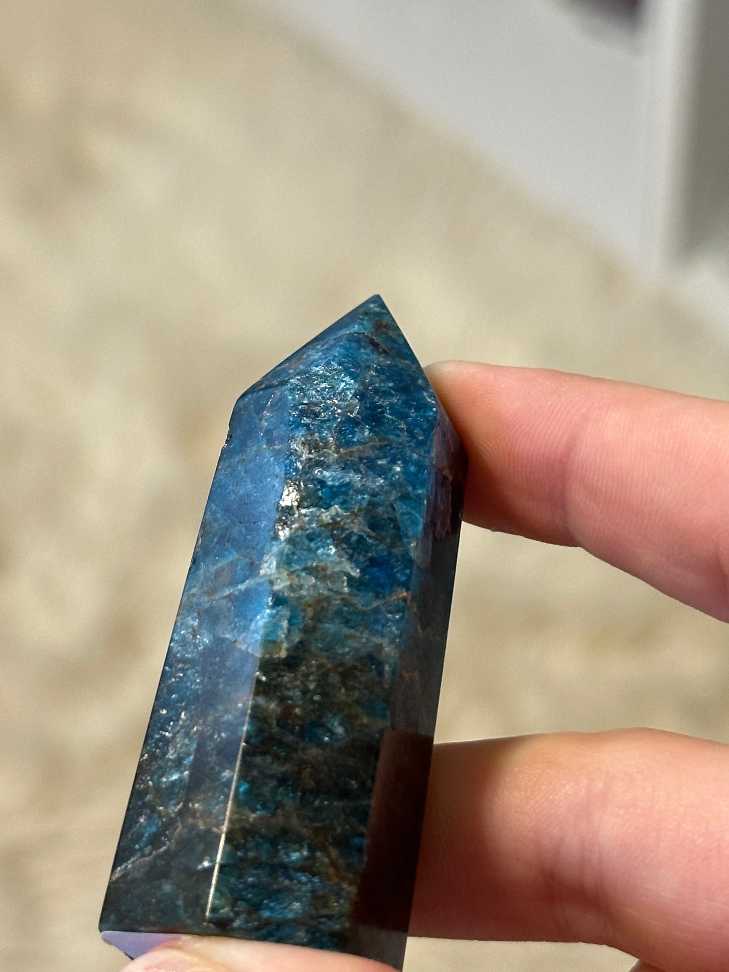 Blue apatite tower D