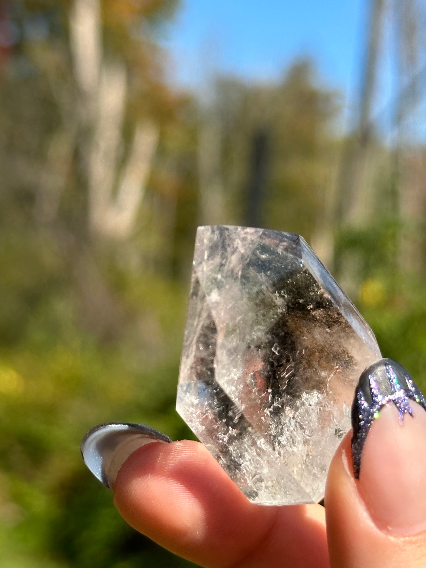 Mini Garden Quartz (Lodalite) Tower