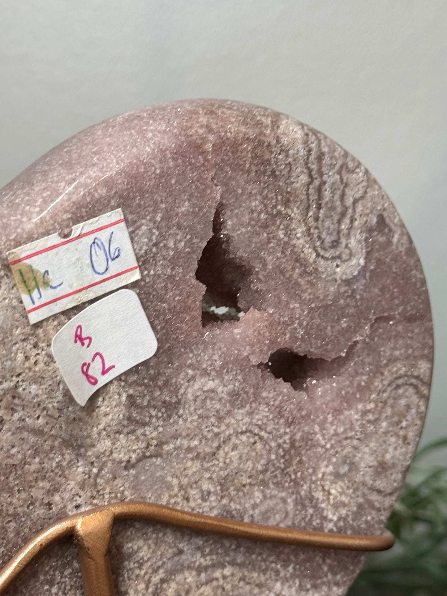 Pink amethyst heart