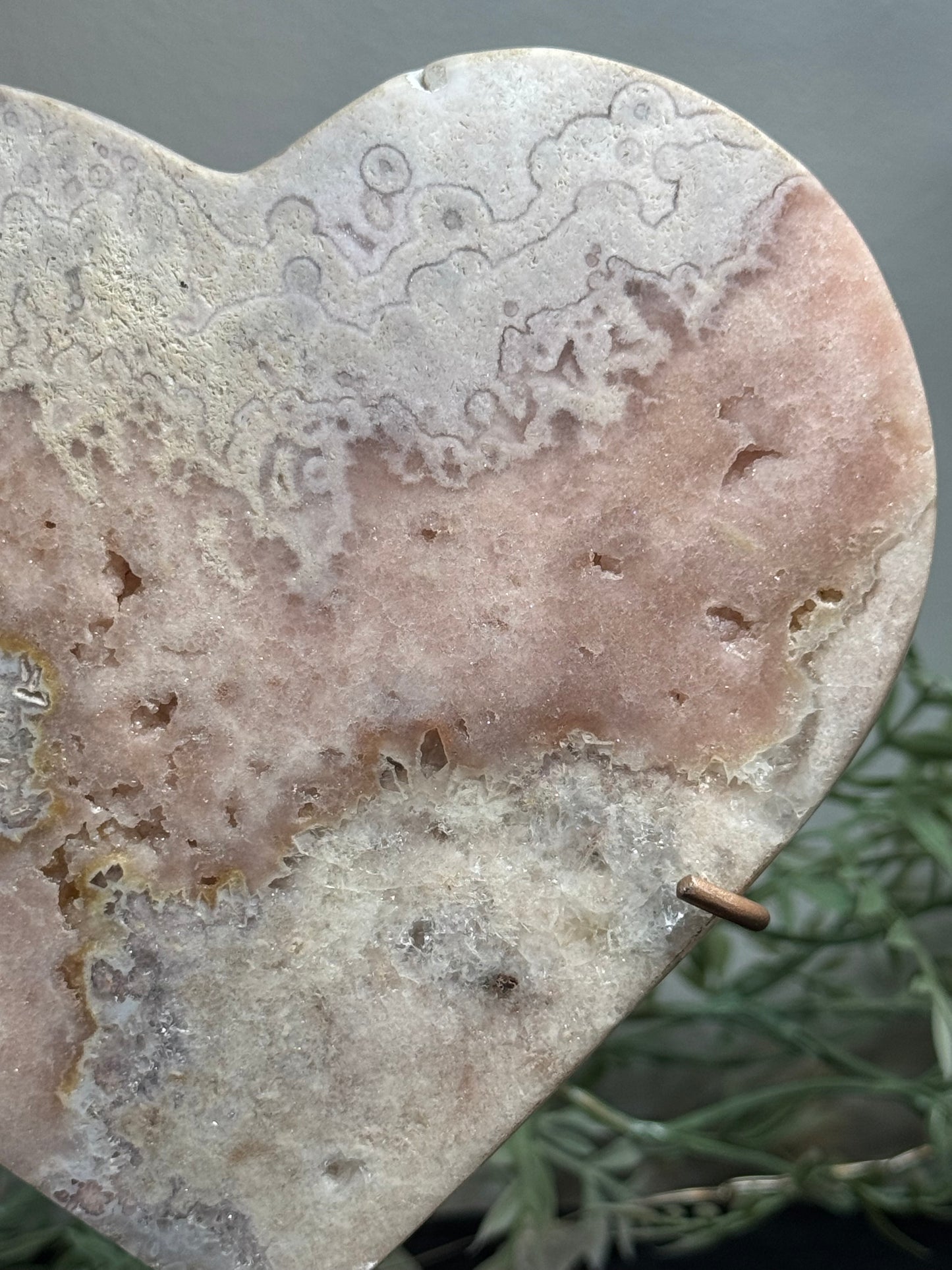 Pink amethyst heart
