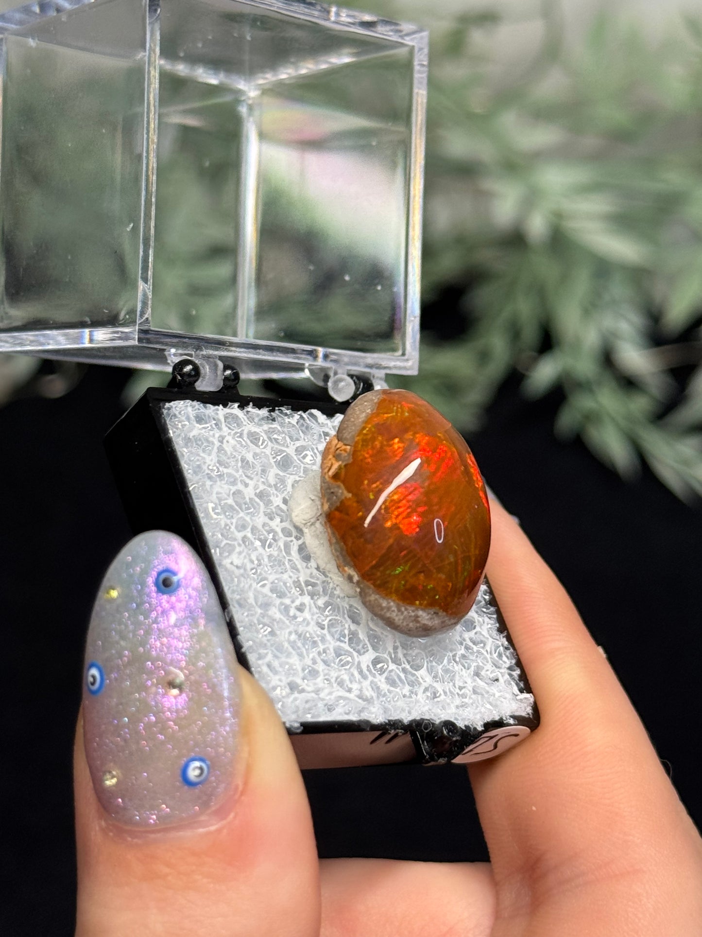 Chocolate fire opal