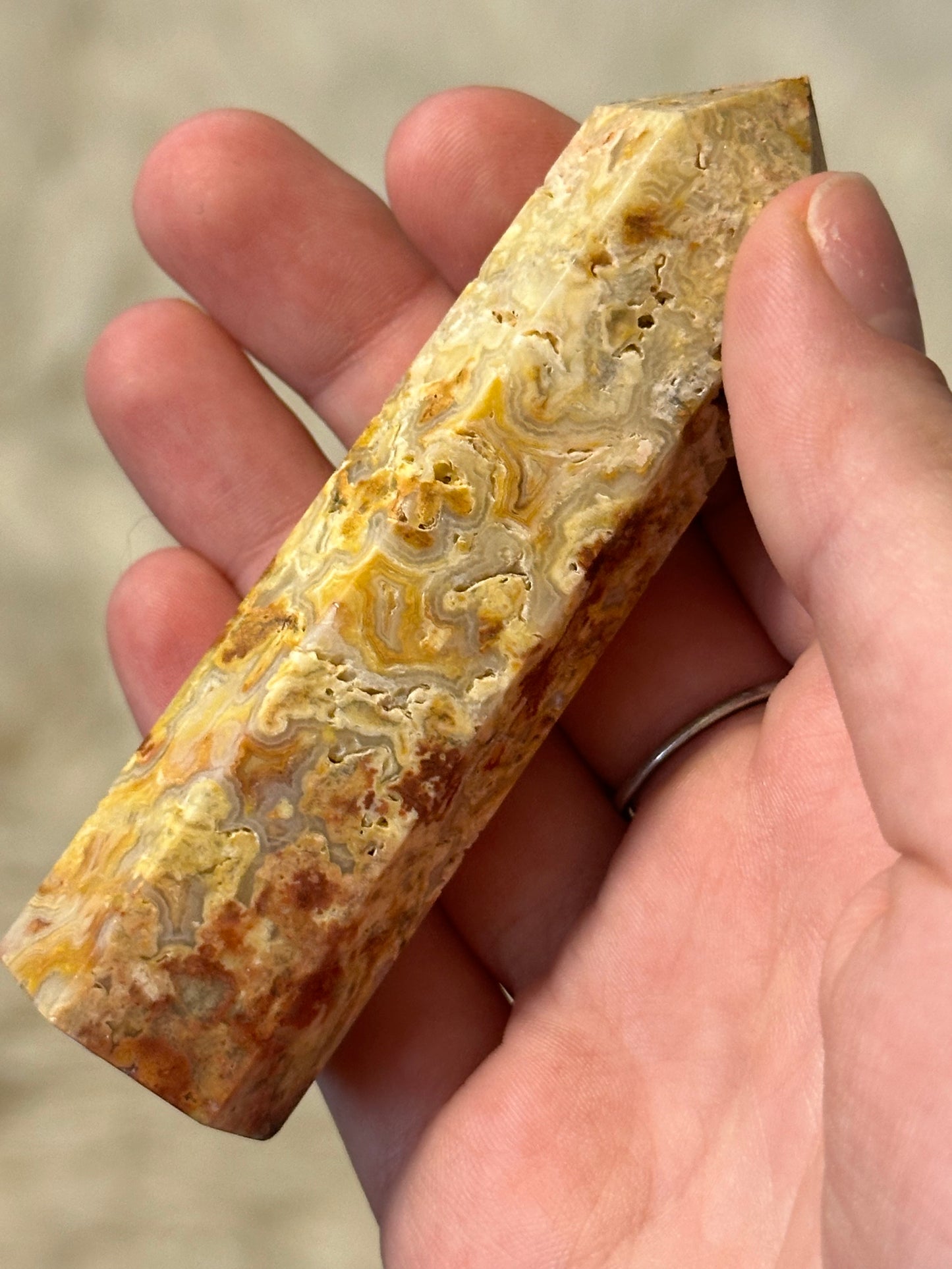 Crazy lace agate tower