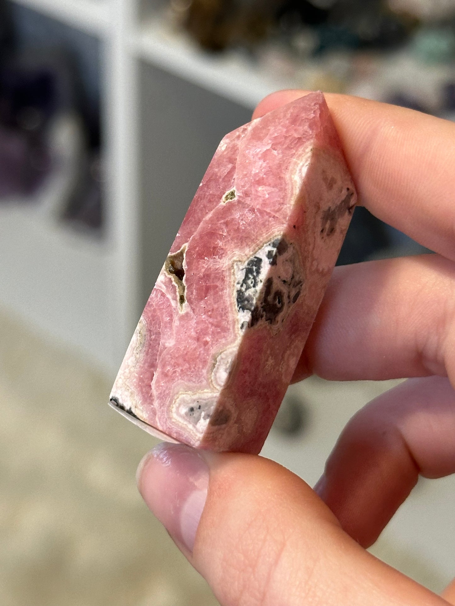 Rhodochrosite mini tower A