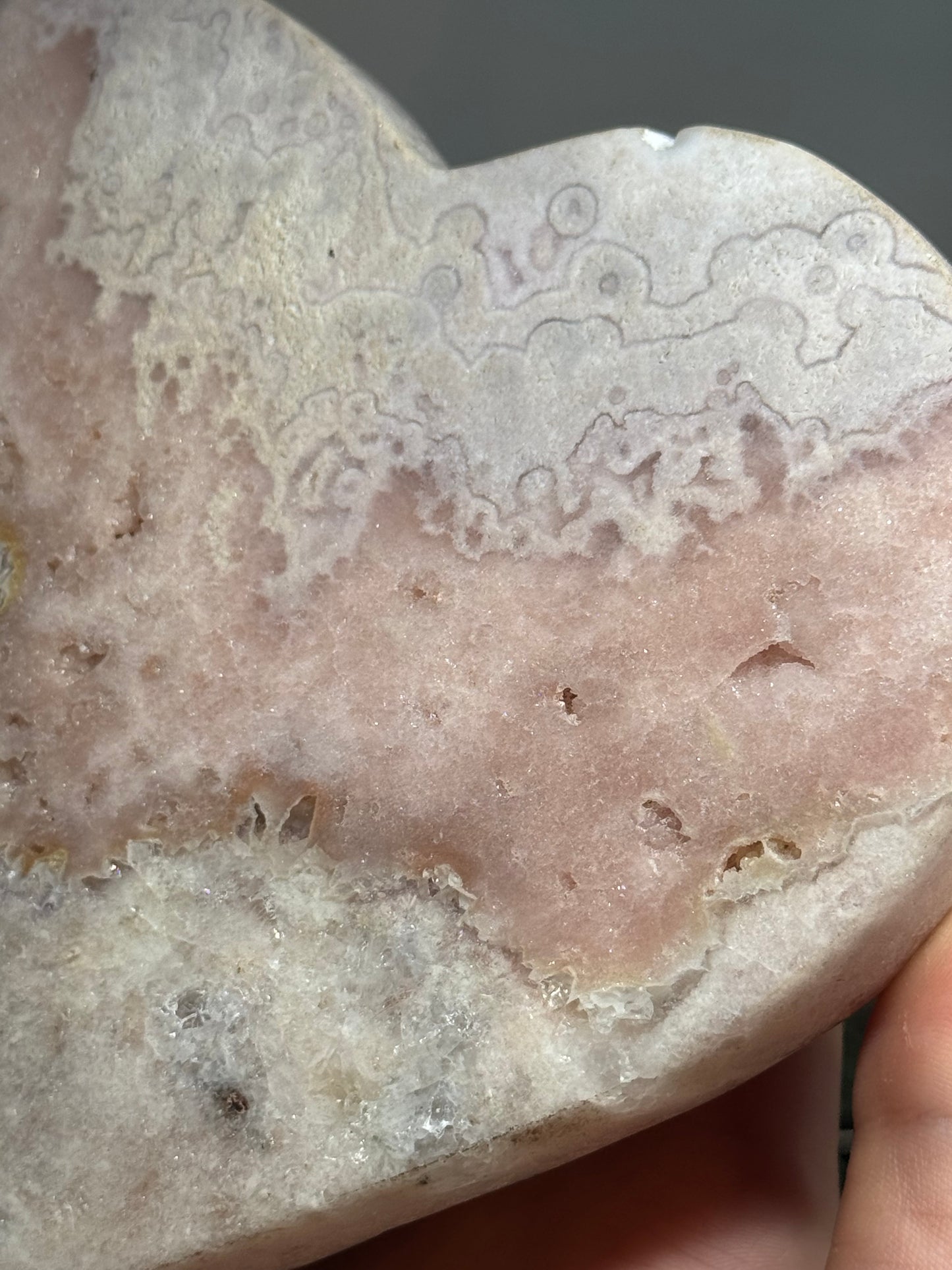 Pink amethyst heart