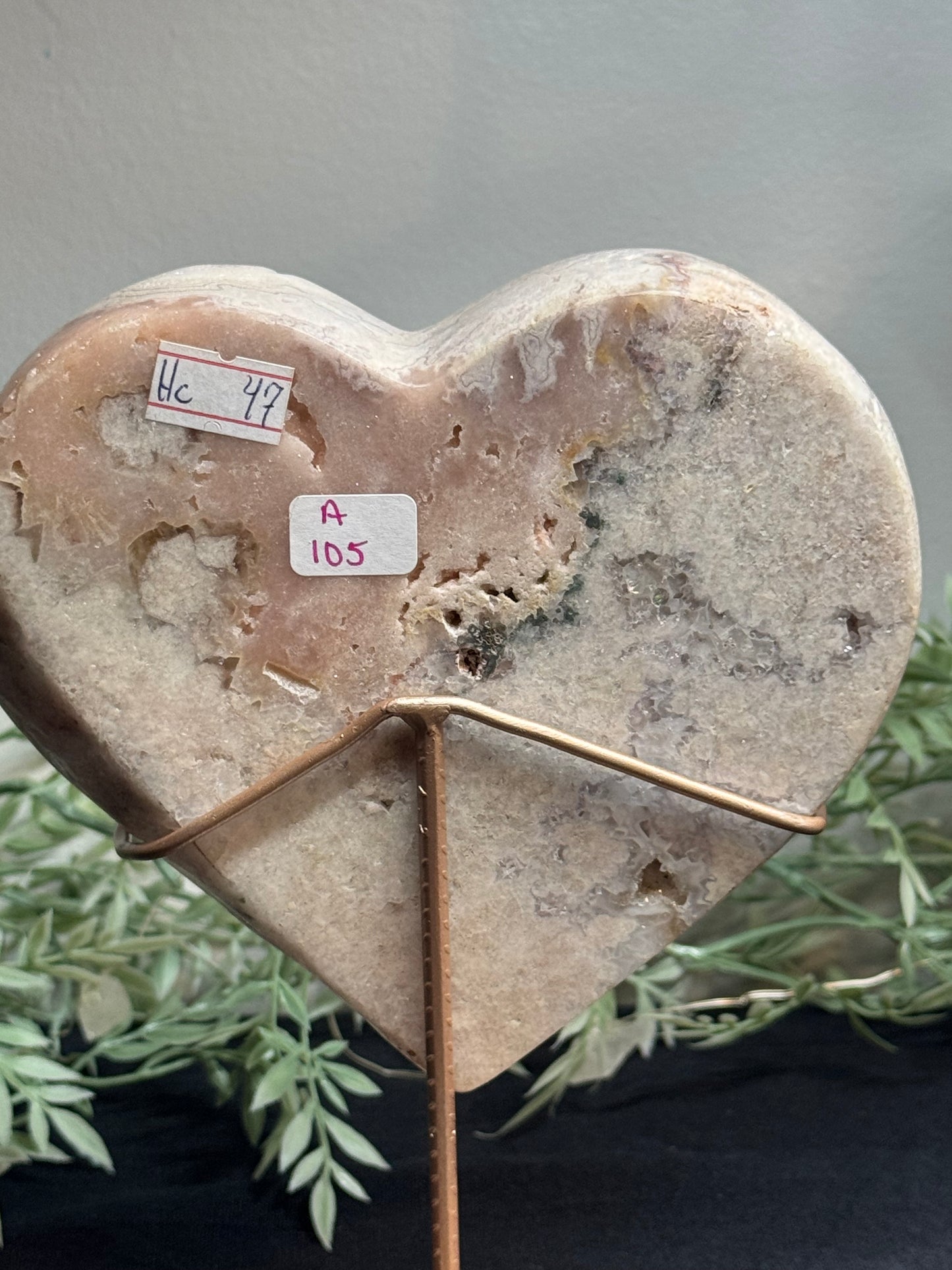 Pink amethyst heart
