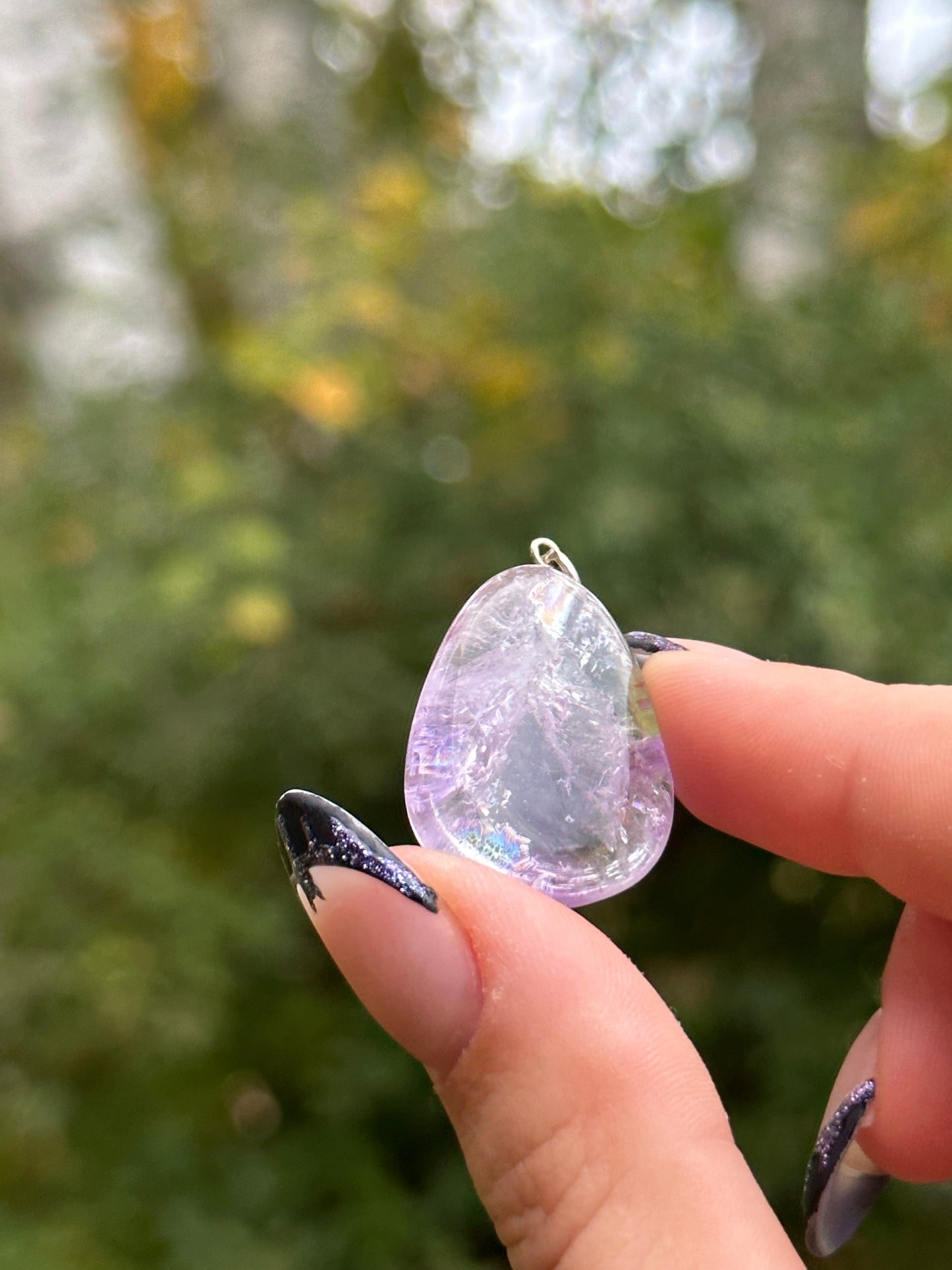 Amethyst with Sterling Silver Pendant