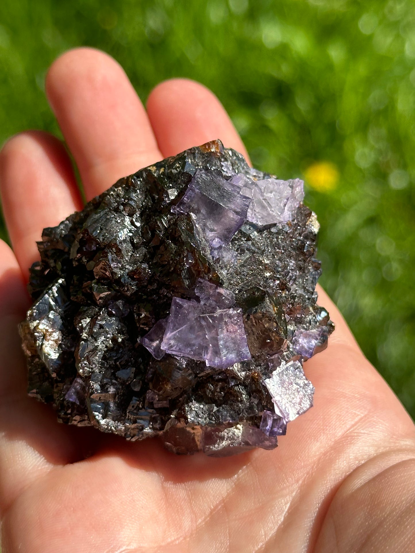 Elmwood fluorite and sphalerite