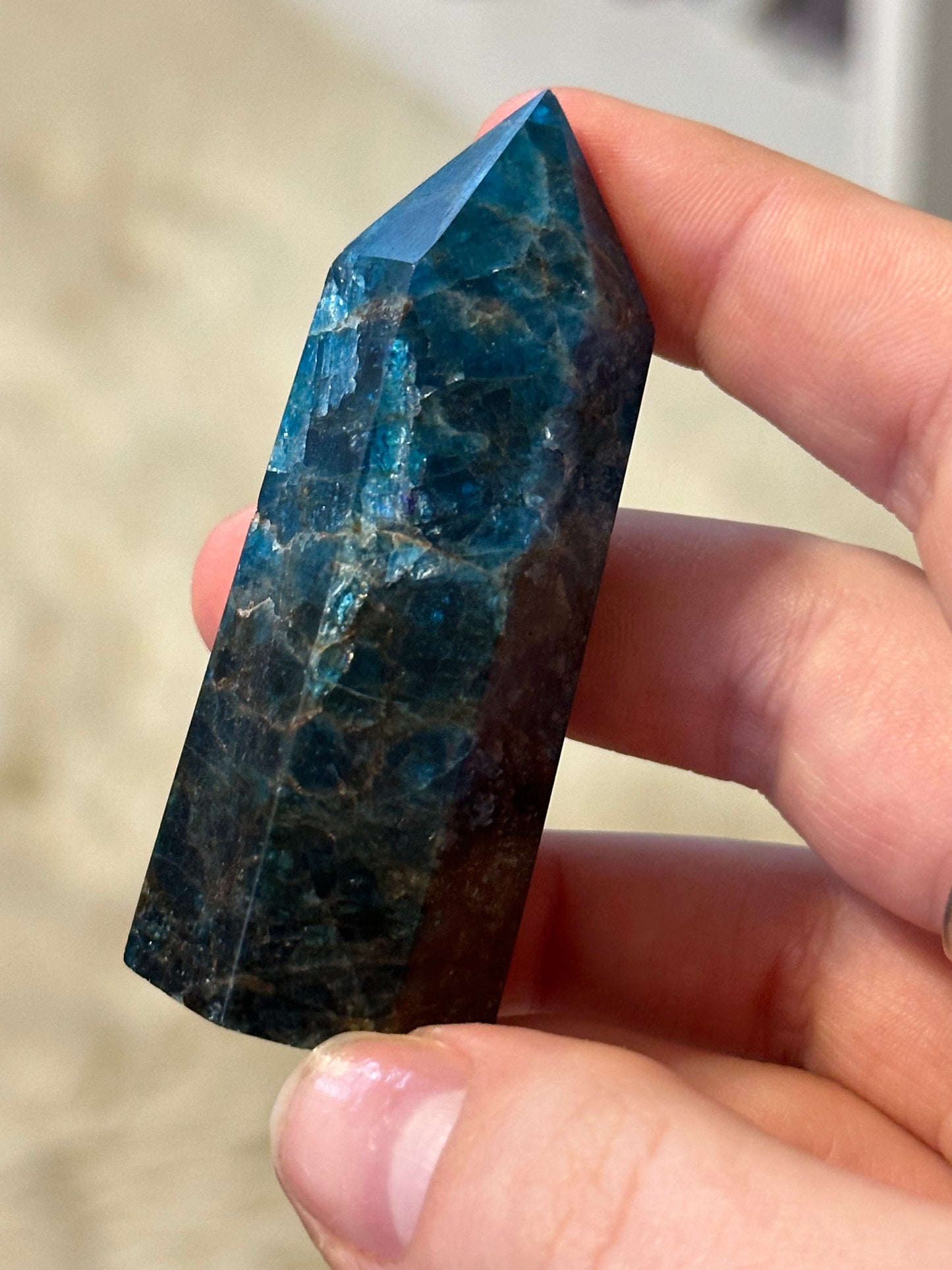 Blue apatite tower D