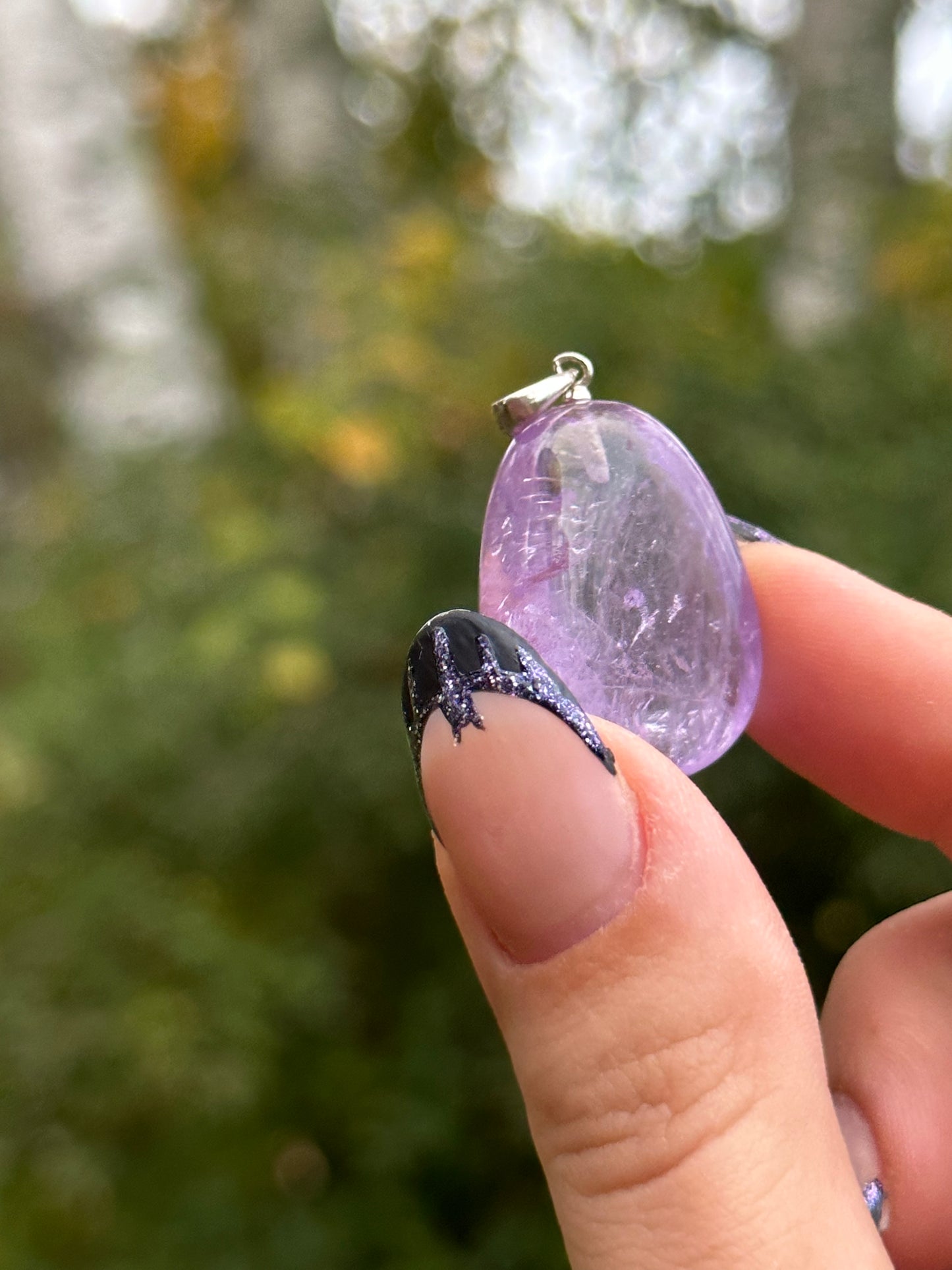 Amethyst with Sterling Silver Pendant