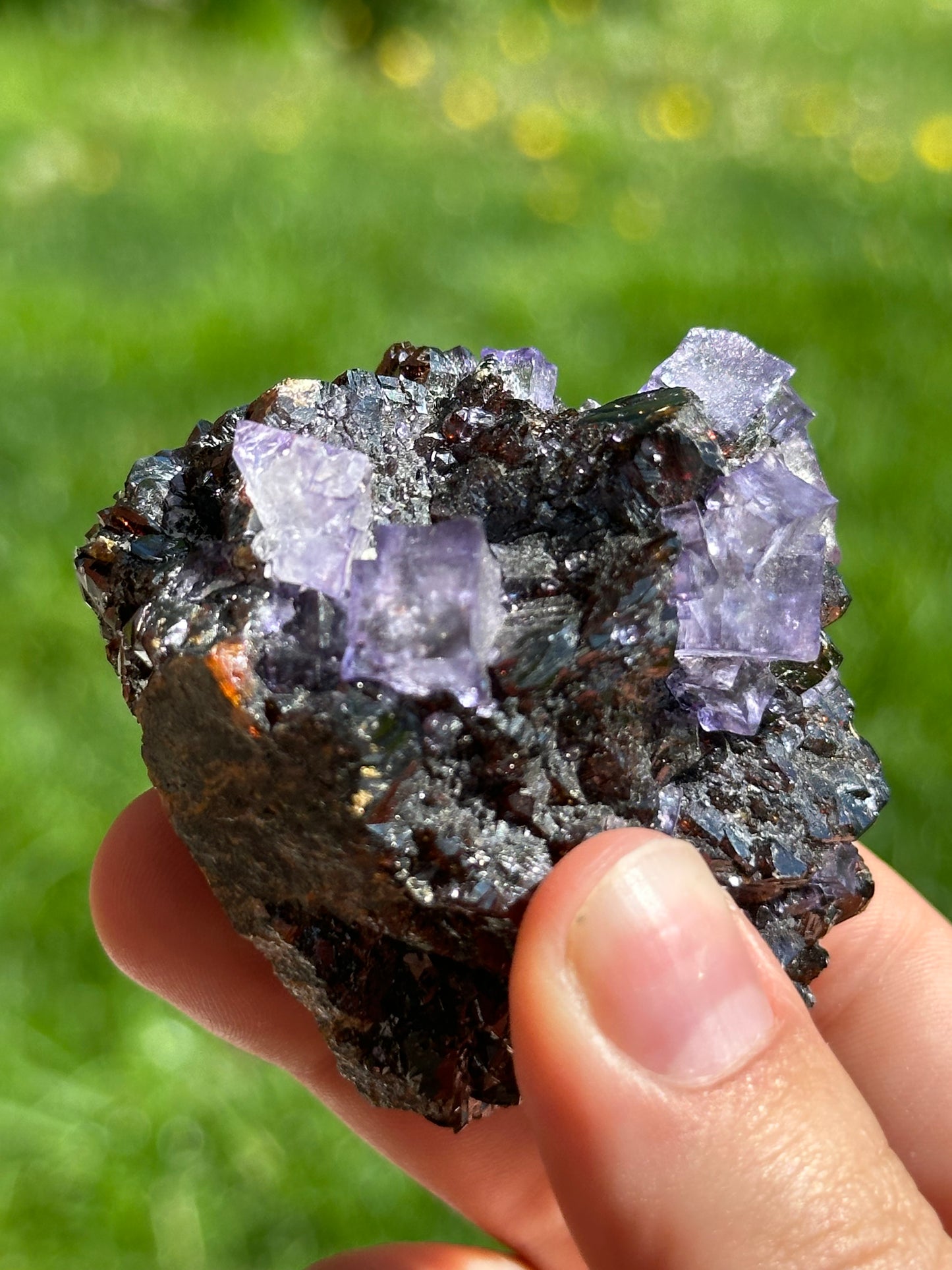 Elmwood fluorite and sphalerite