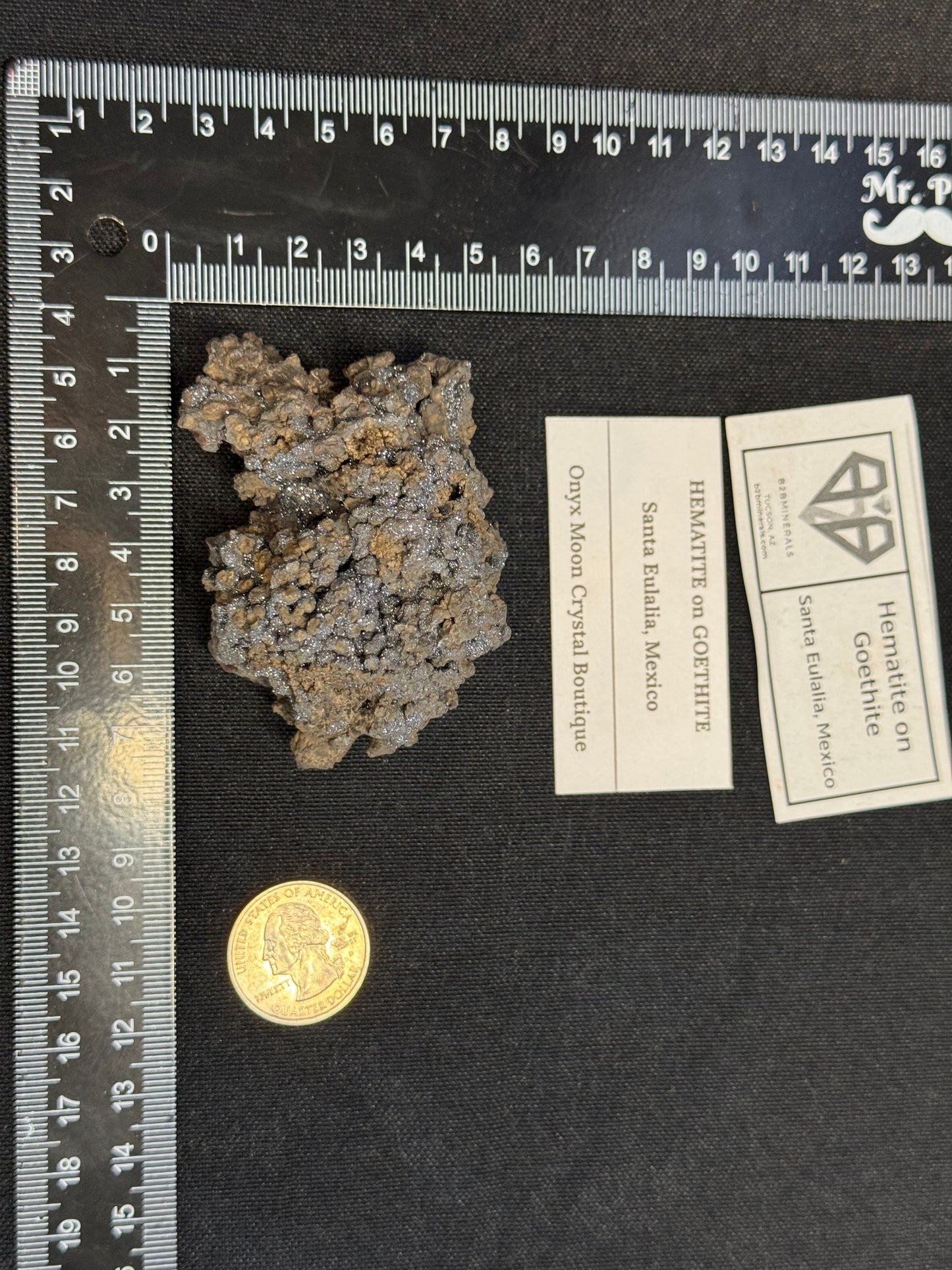 Sparkly Hematite on Goethite- Mexico