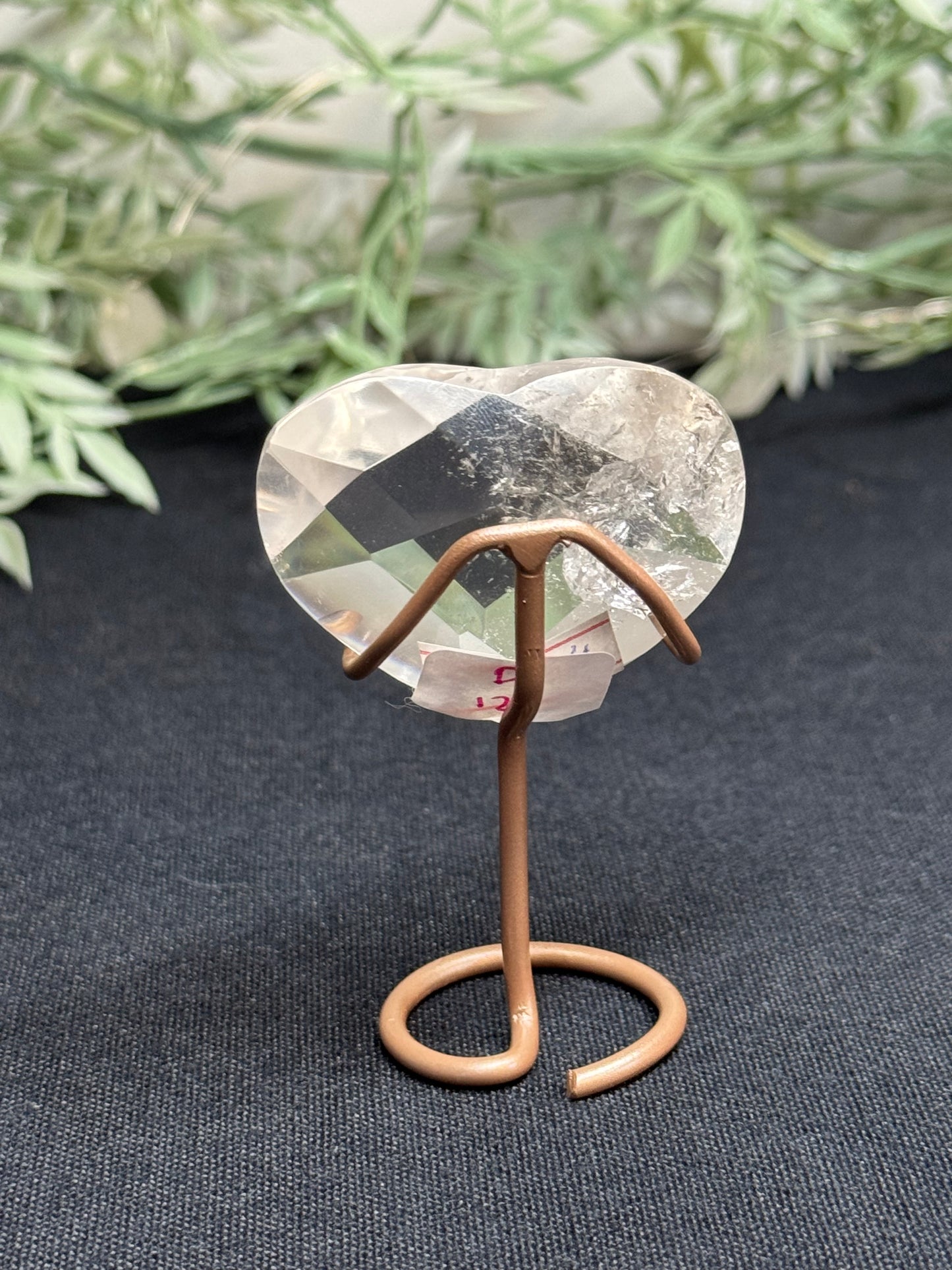 Quartz heart on stand