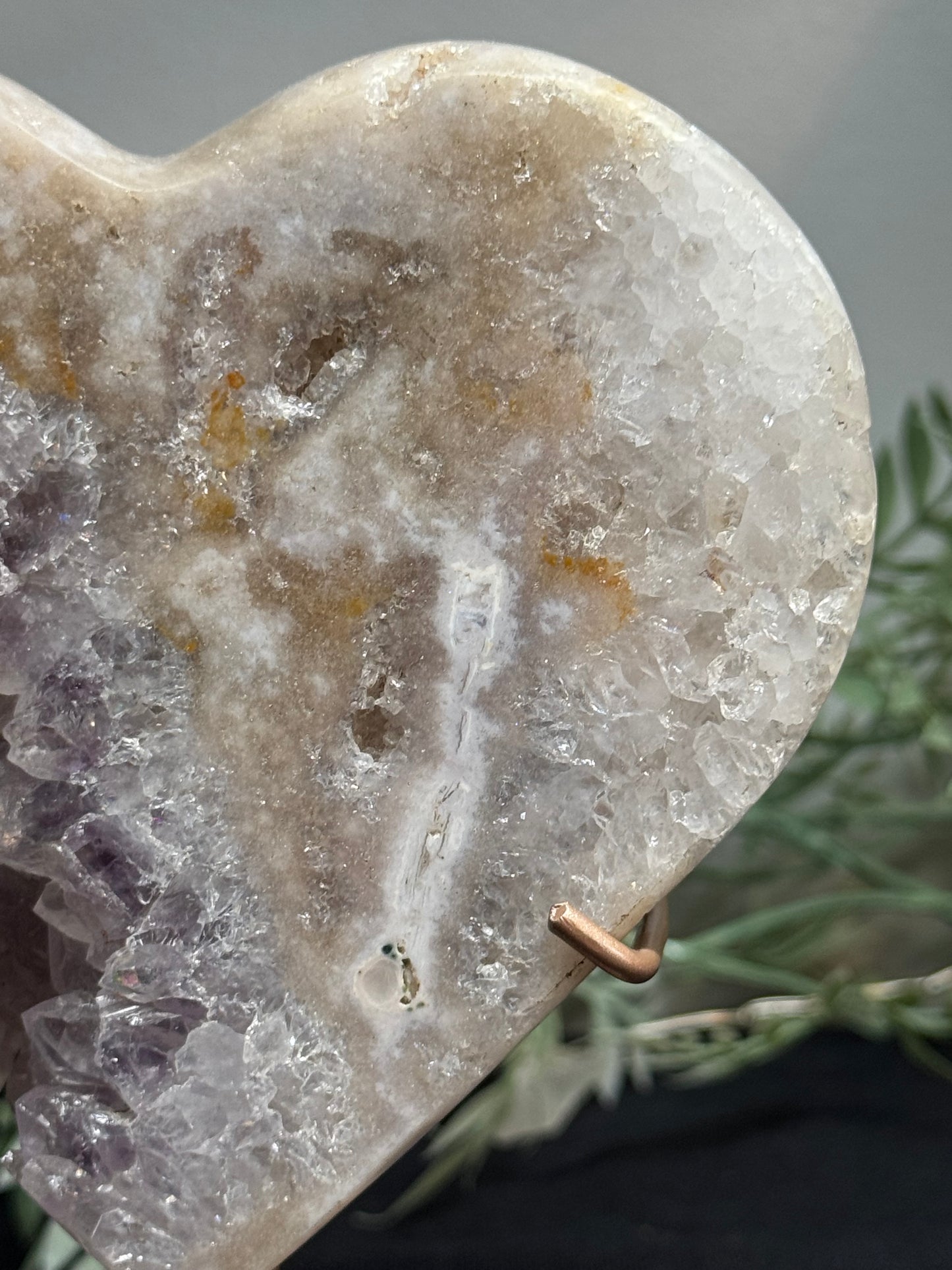 Pink amethyst heart