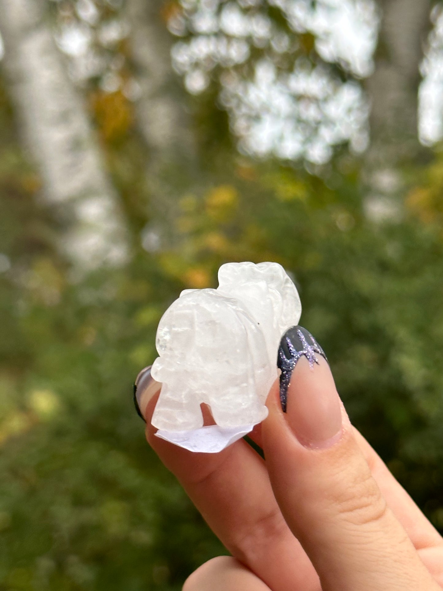 Clear Quartz Mini Elephant