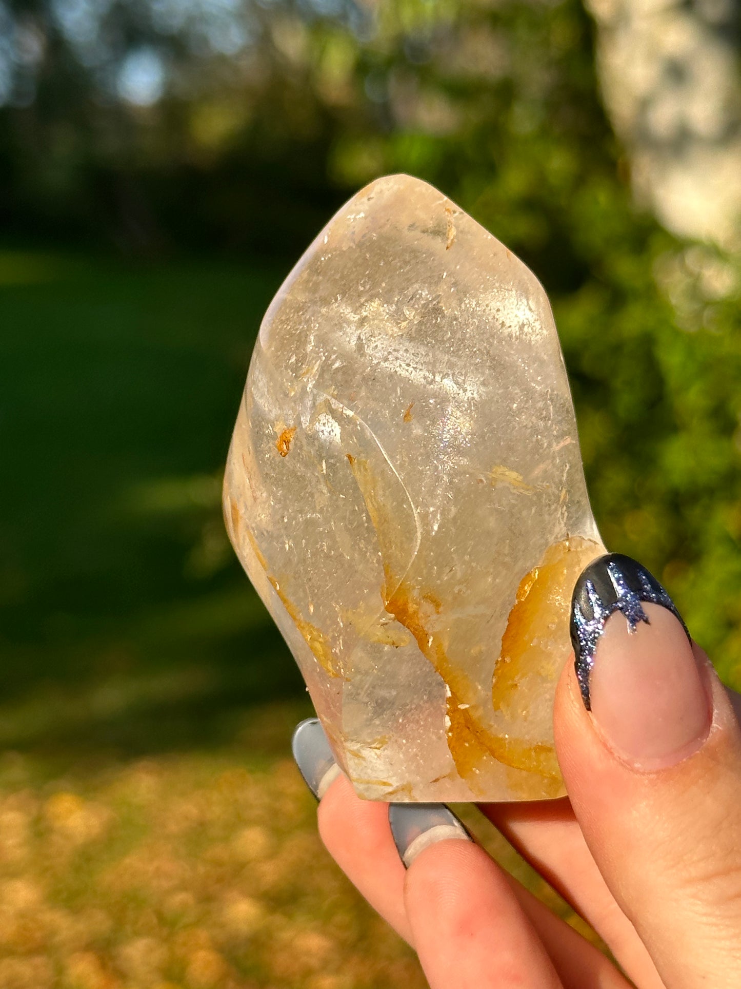 Golden healer Quartz flame