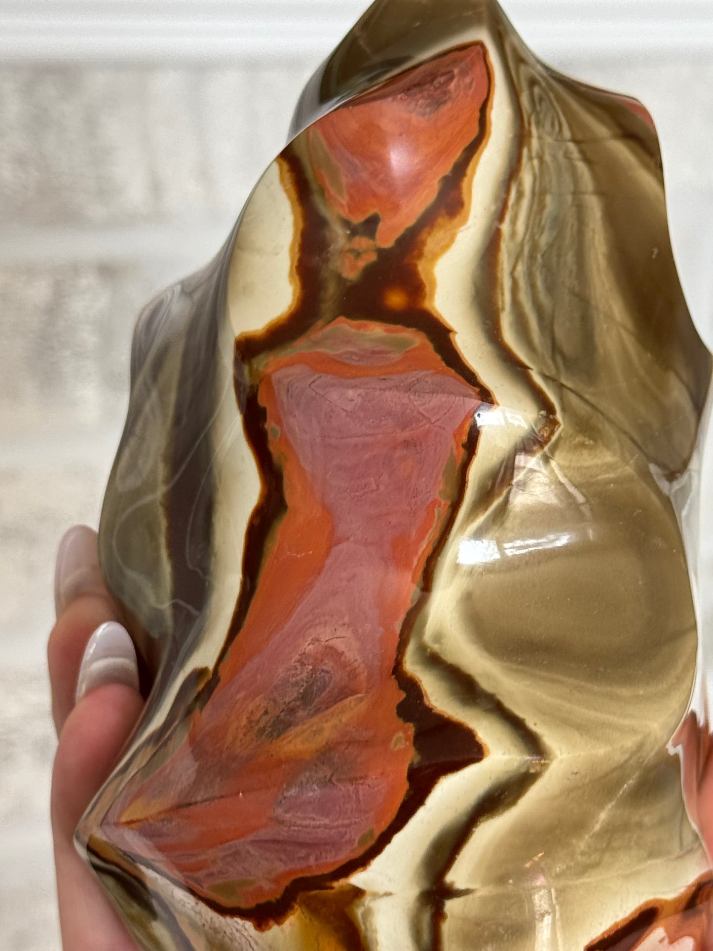 Polychrome jasper flame