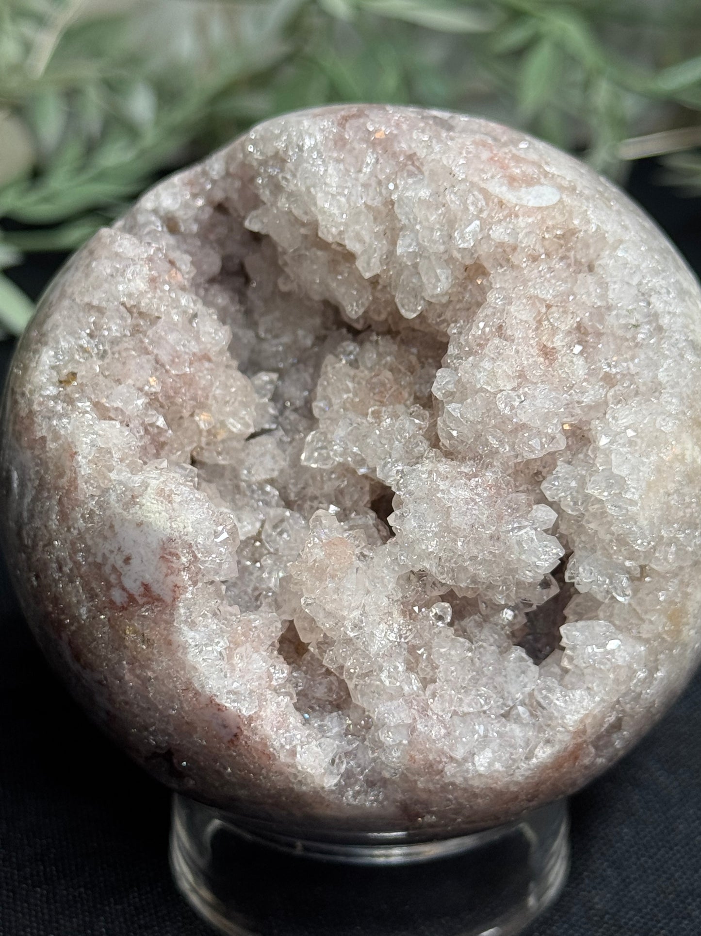 Sparkly Pink amethyst sphere