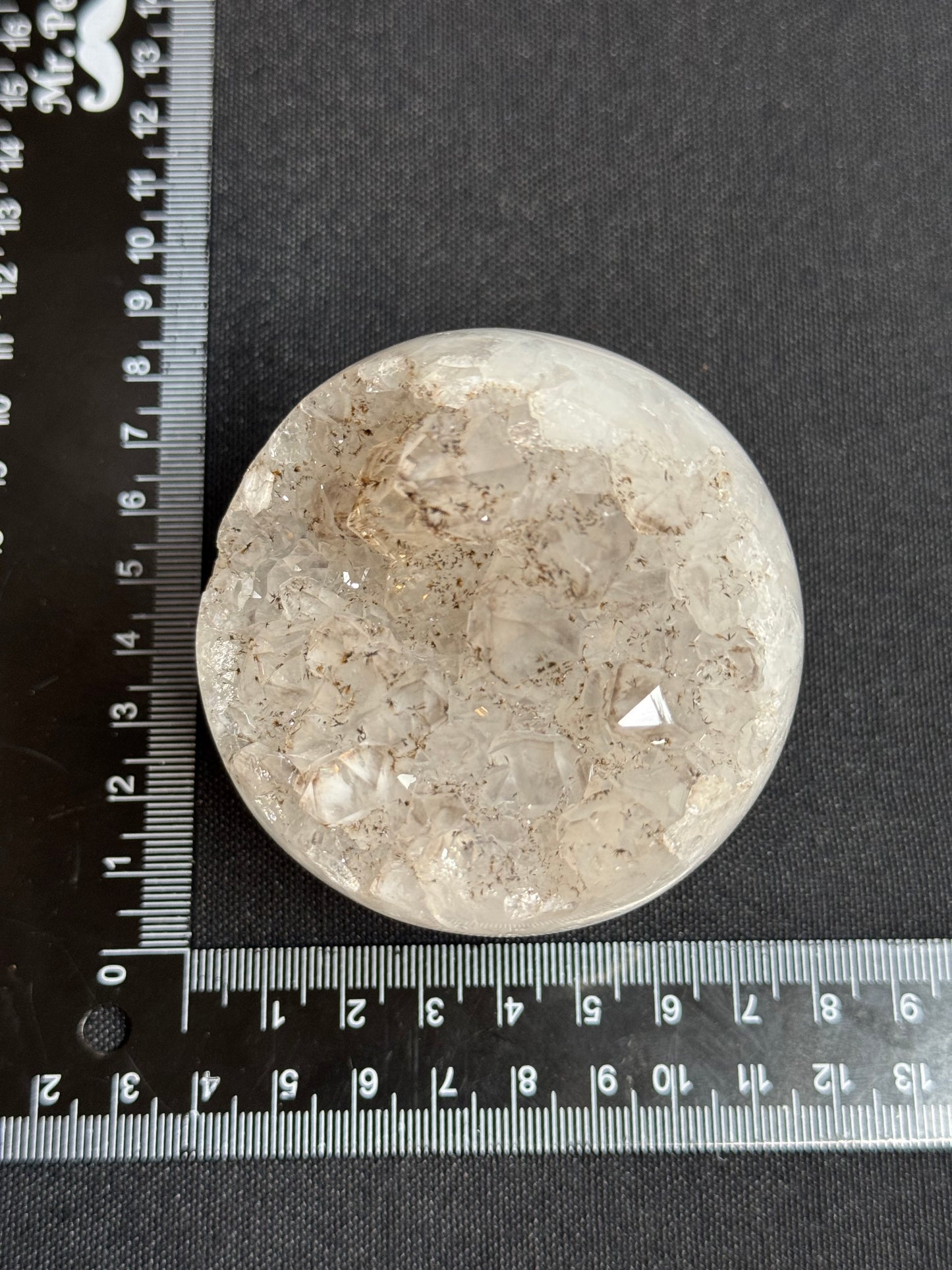 Rutilated agate sphere