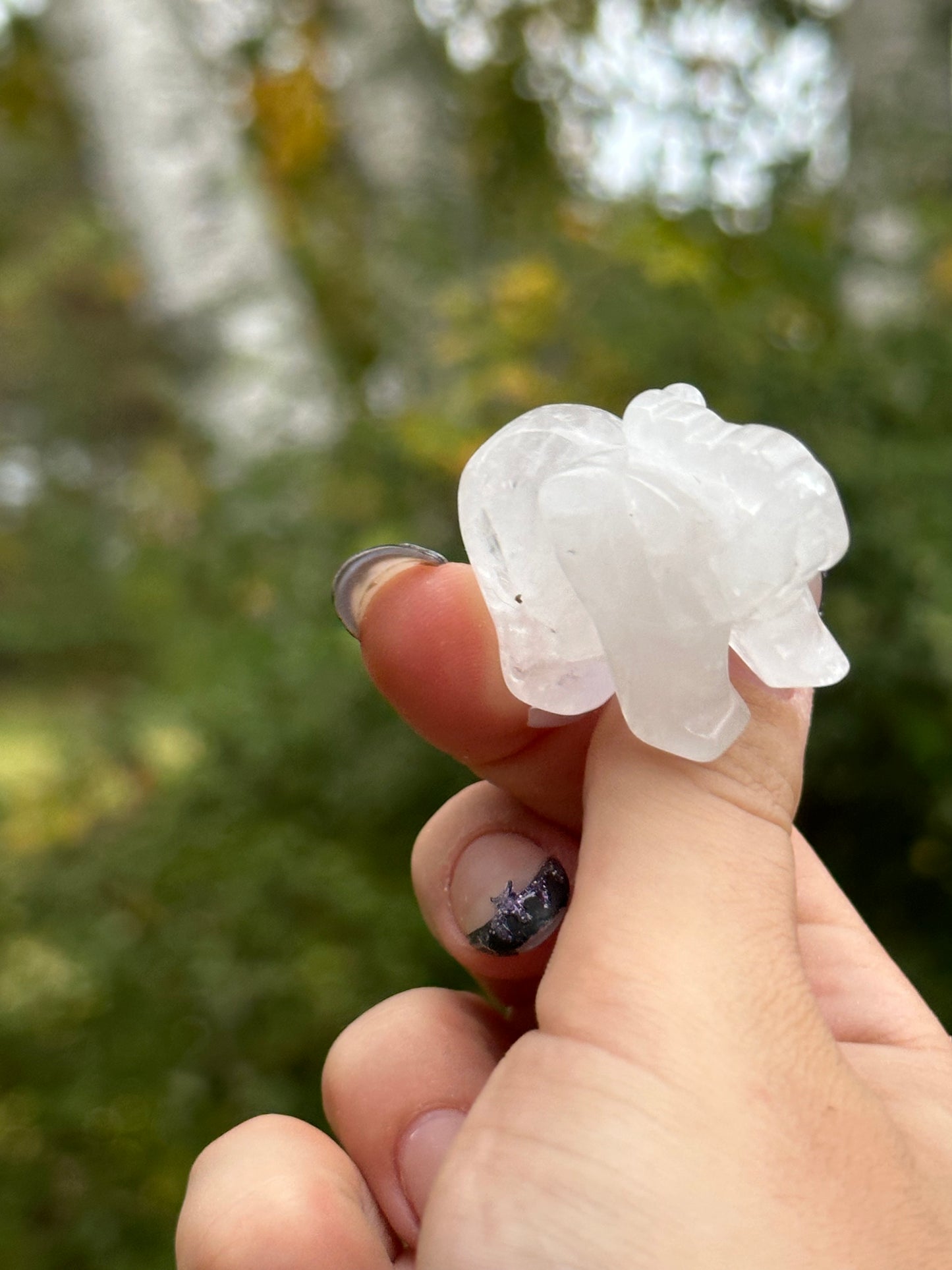 Clear Quartz Mini Elephant