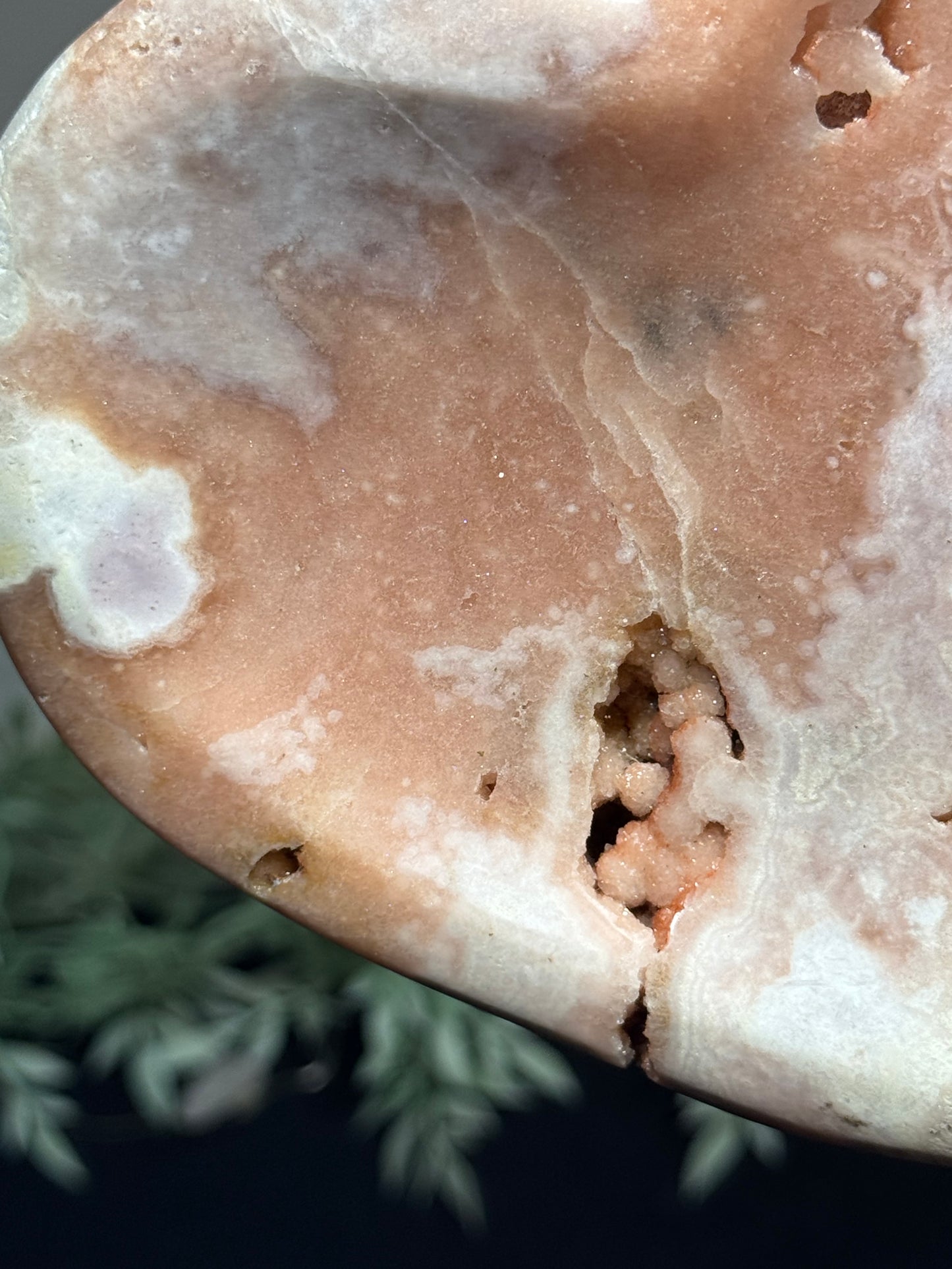 Pink amethyst heart bowl