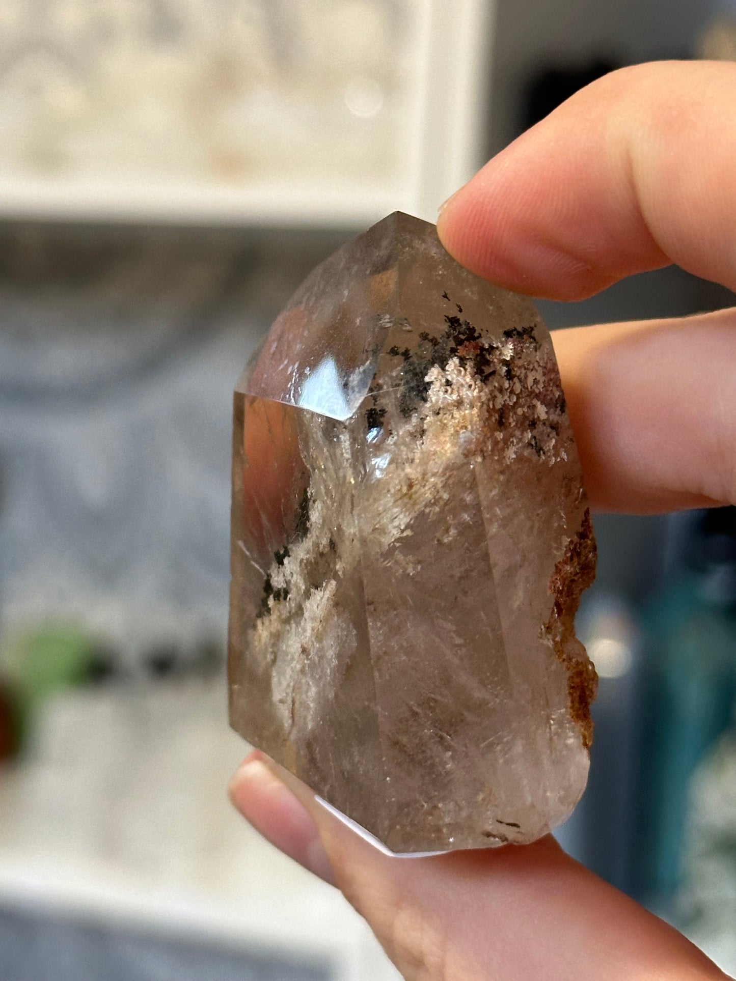 Garden Quartz (lodalite) tower