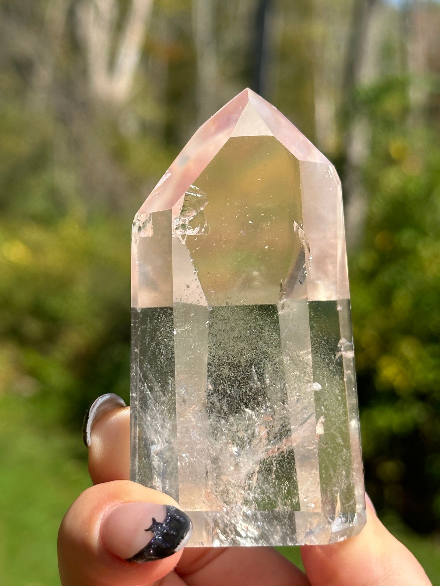 Quartz Tower with green chlorite phantoms