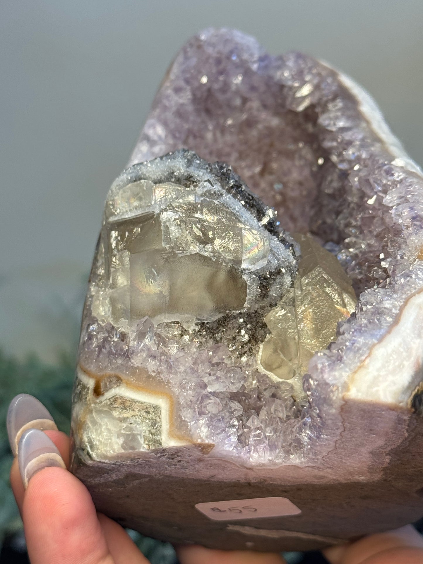 Amethyst with calcite - Brazil