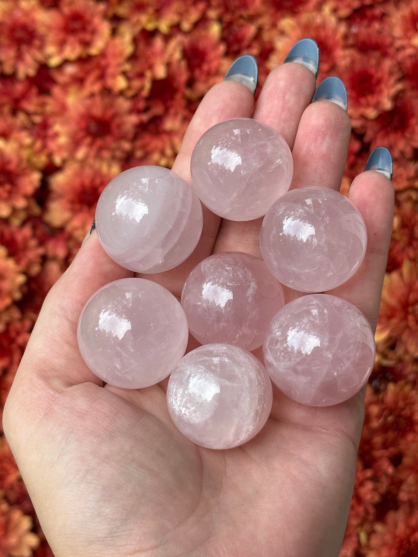 Rose Quartz mini spheres