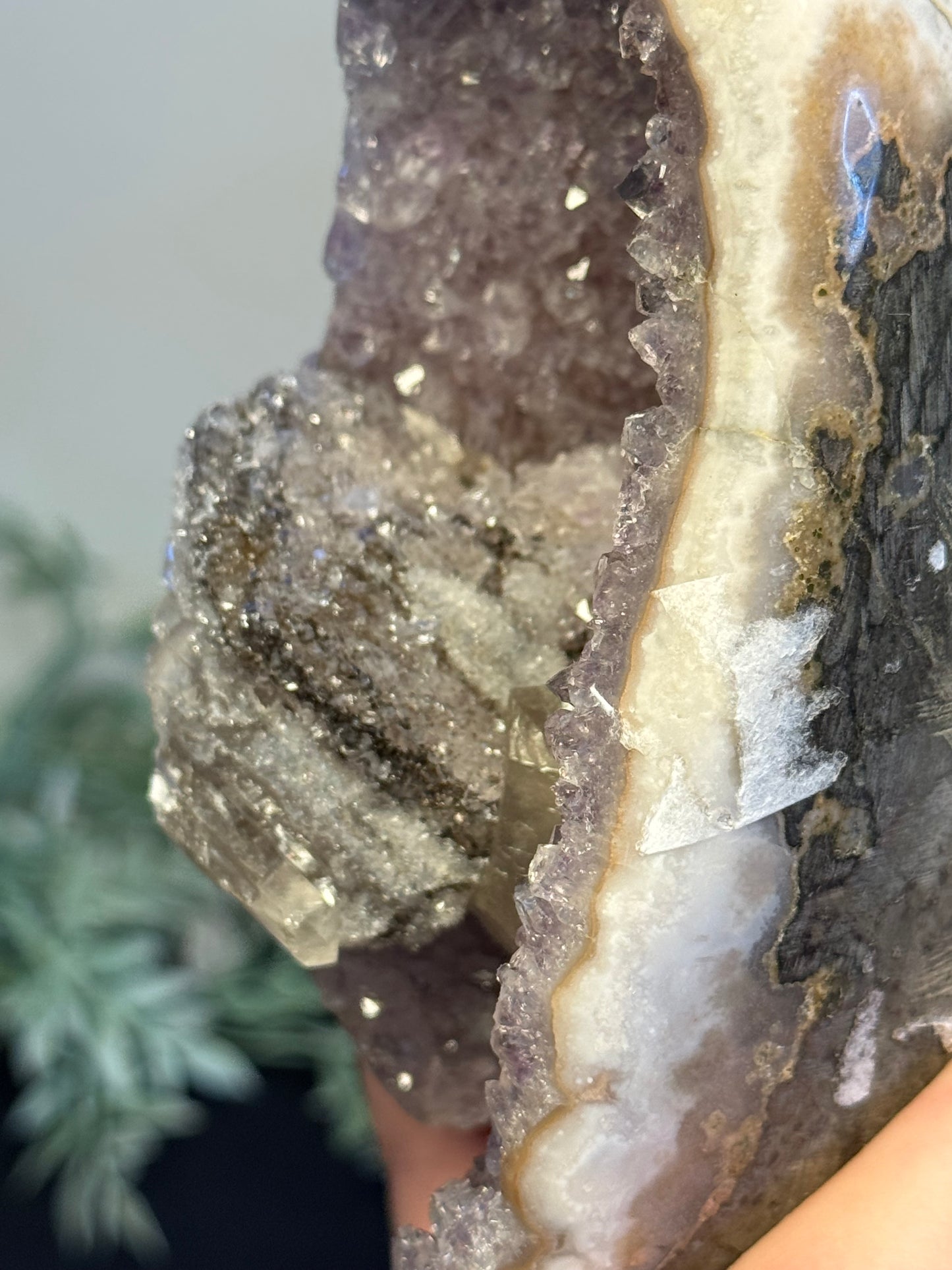 Amethyst with calcite - Brazil