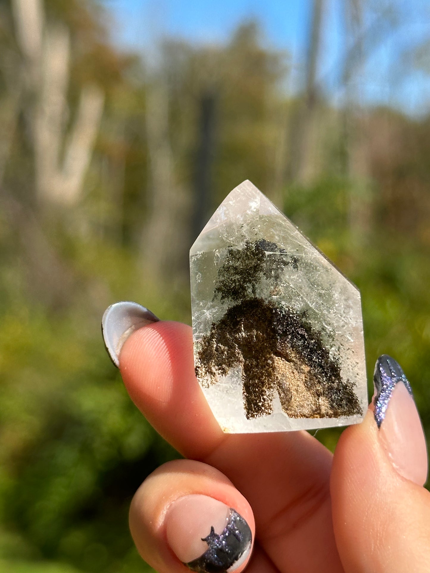 Mini Garden Quartz (Lodalite) Tower