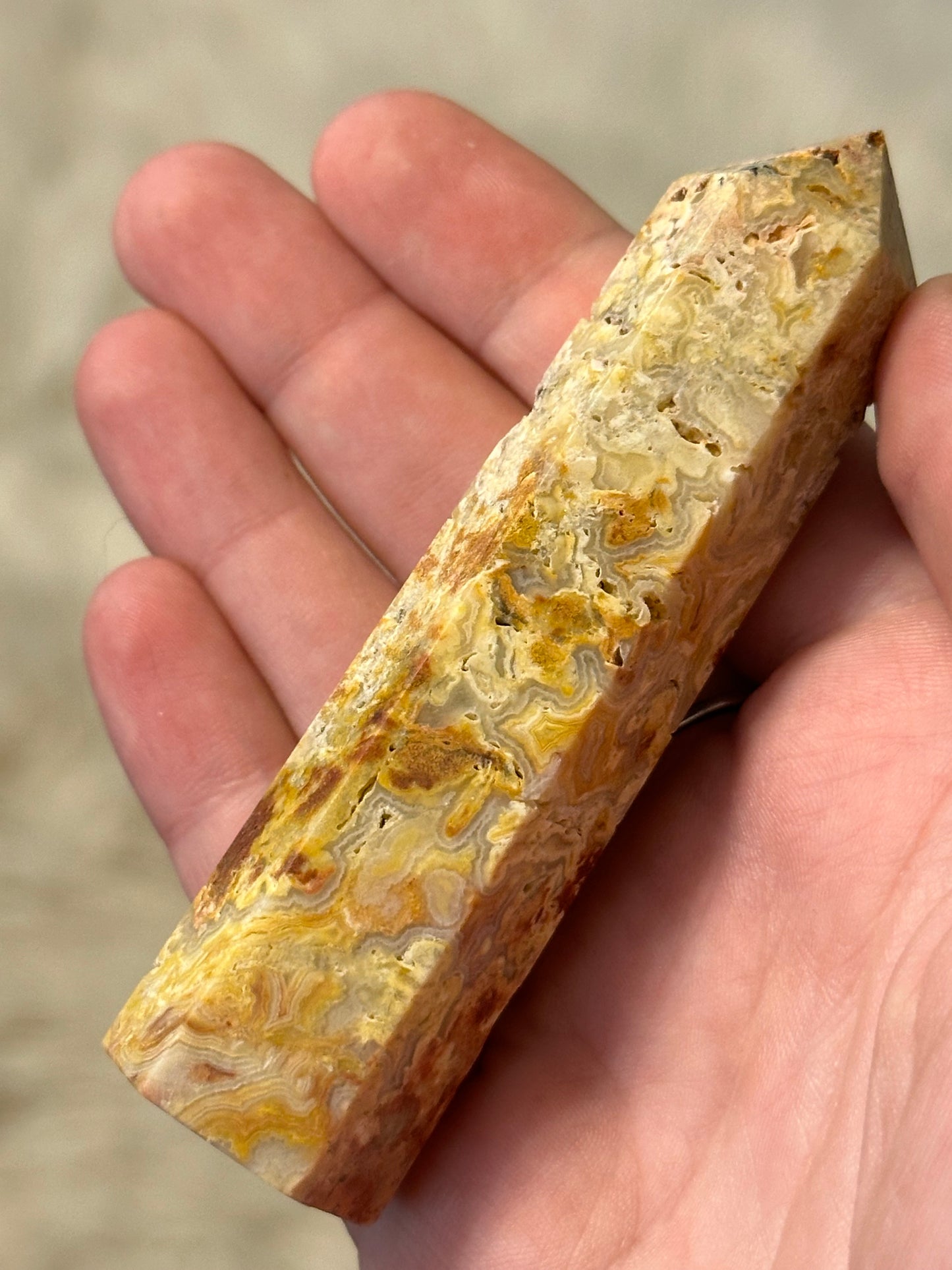 Crazy lace agate tower