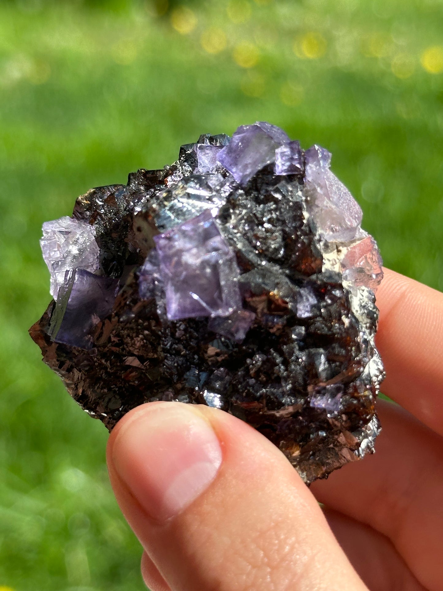 Elmwood fluorite and sphalerite