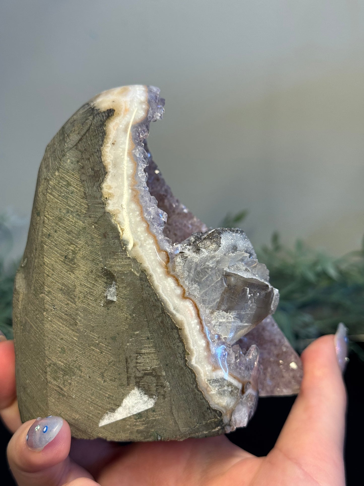Amethyst with calcite - Brazil