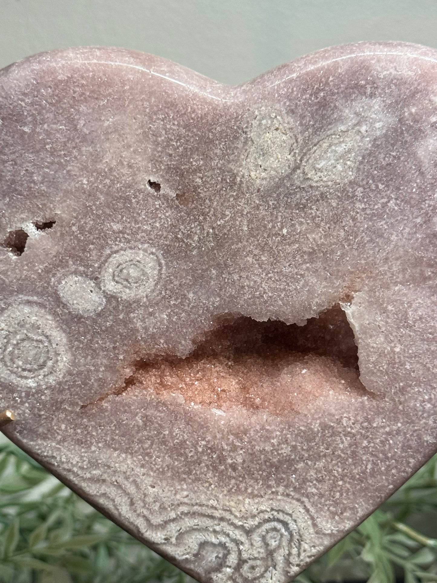 Pink amethyst heart