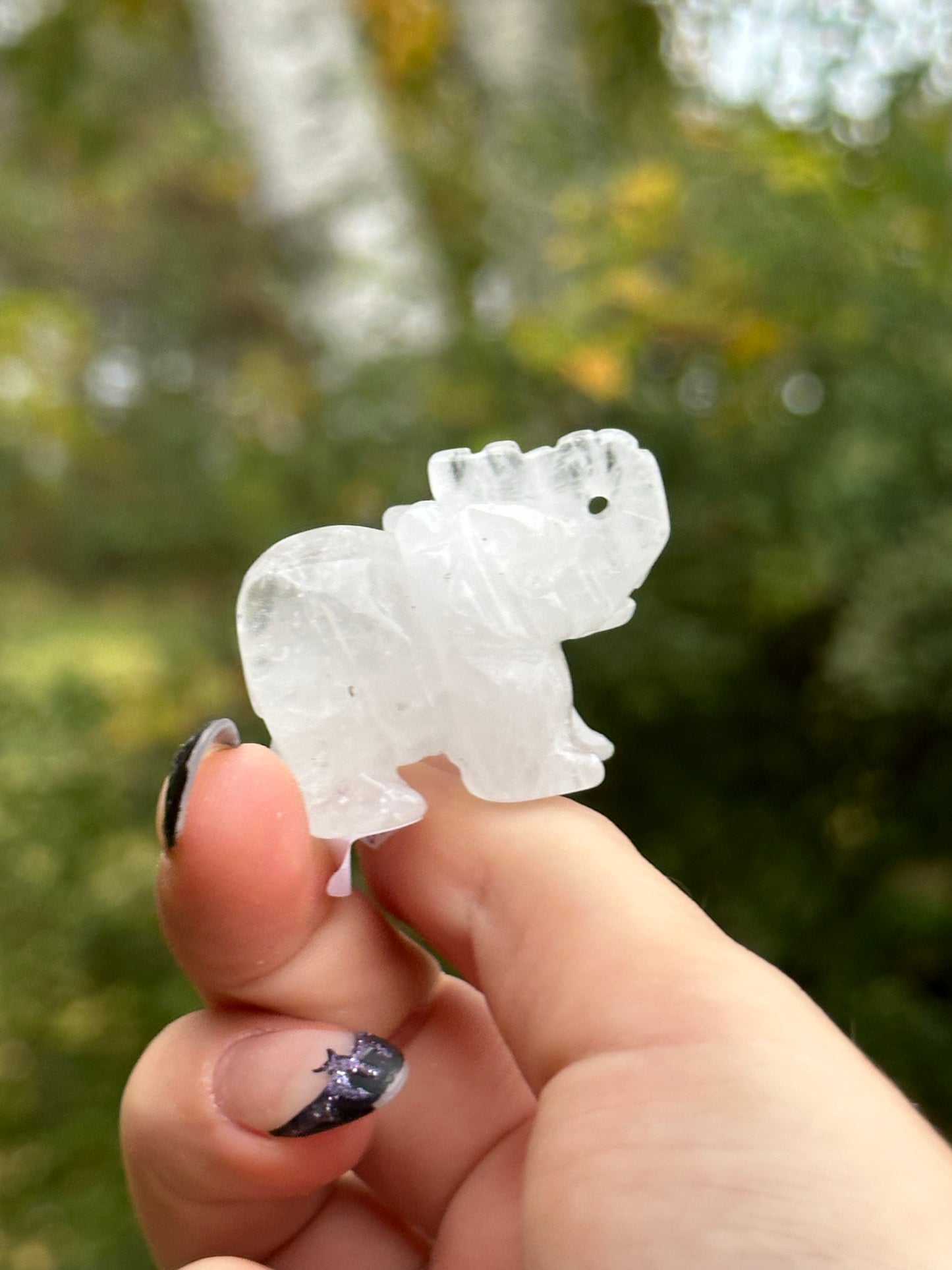 Clear Quartz Mini Elephant