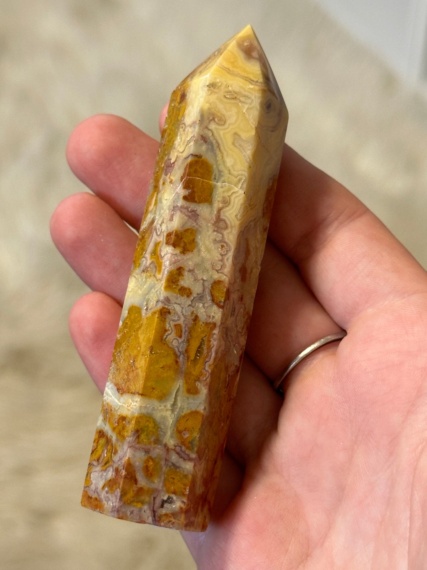 Crazy lace agate tower