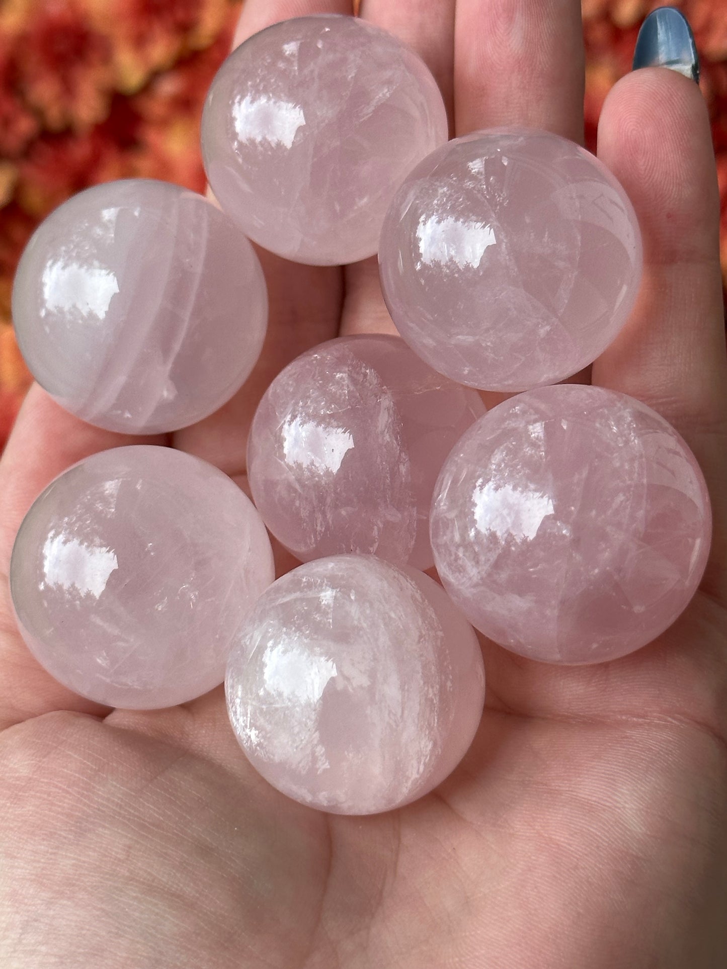 Rose Quartz mini spheres