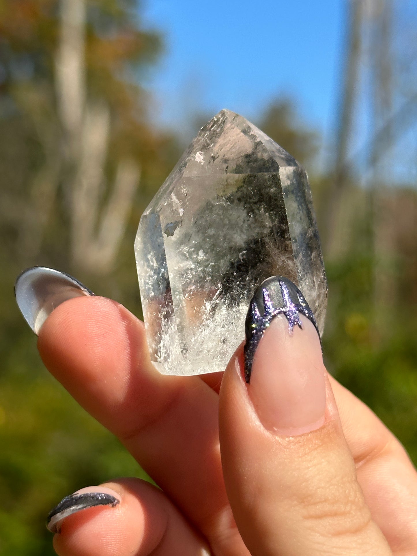 Mini Garden Quartz (Lodalite) Tower