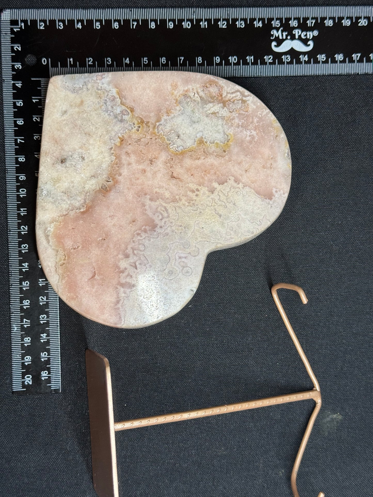 Pink amethyst heart