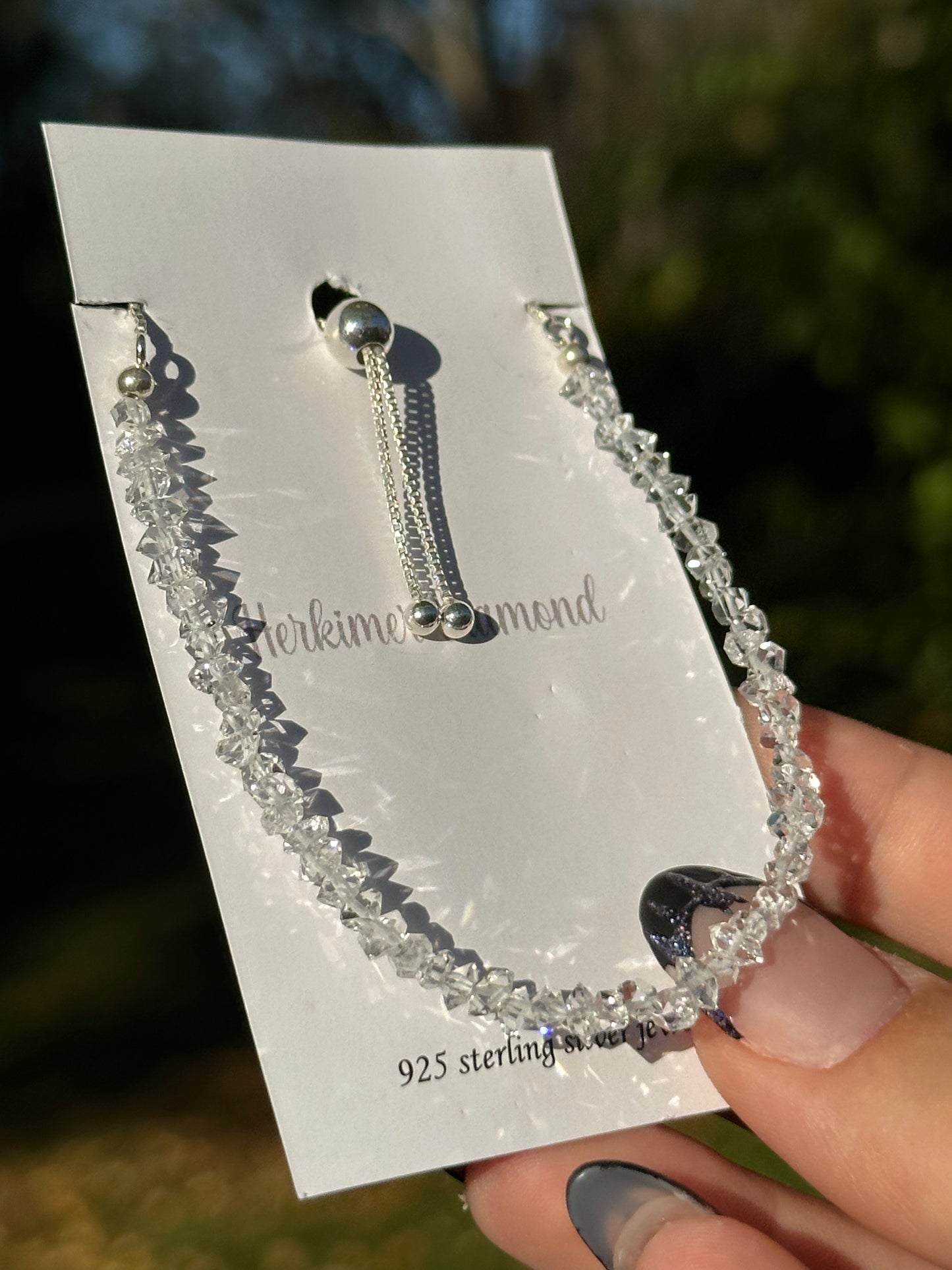 Herkimer Diamond Bracelet - Sterling Silver