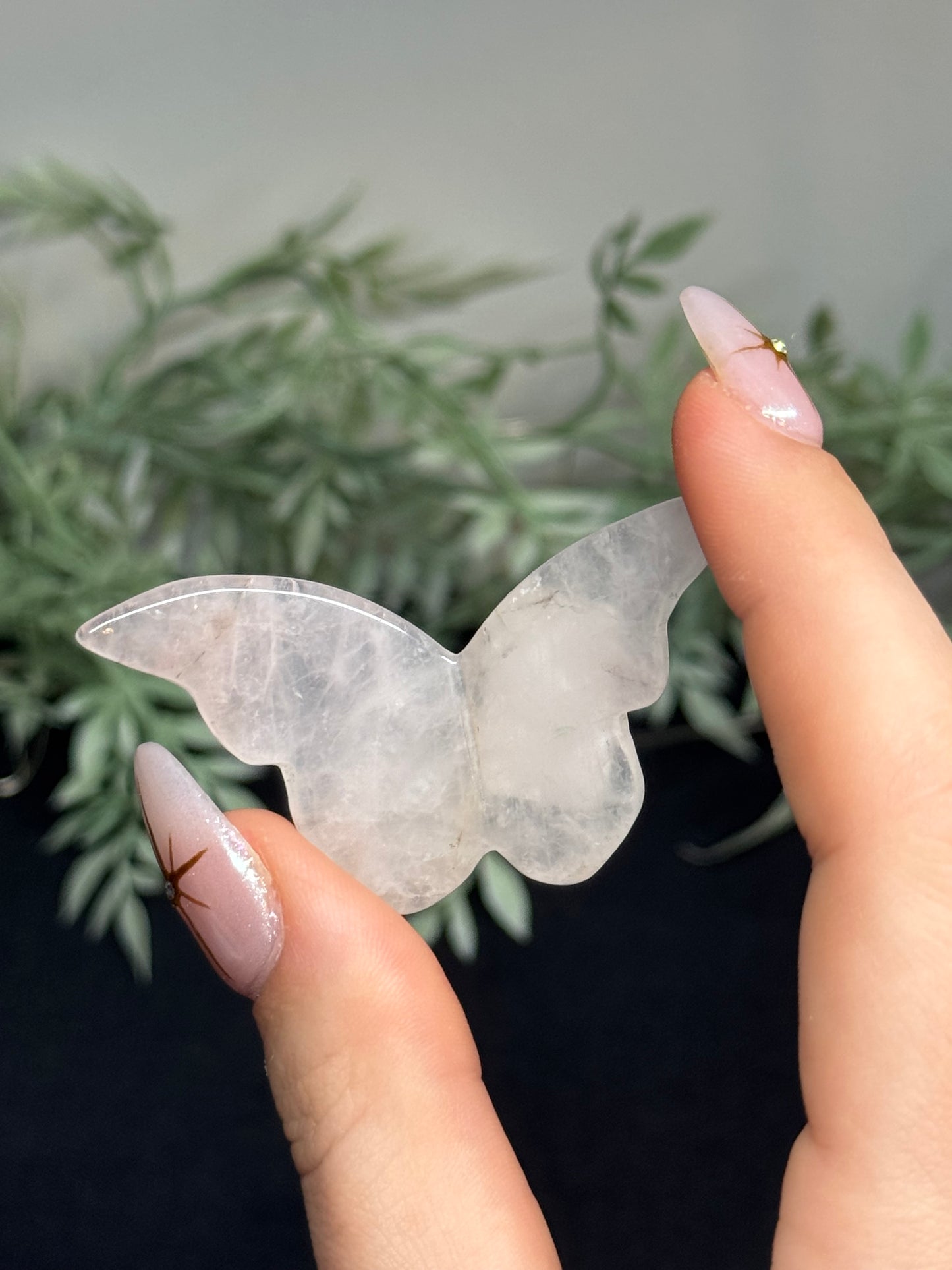 Rose Quartz 3D butterfly - A