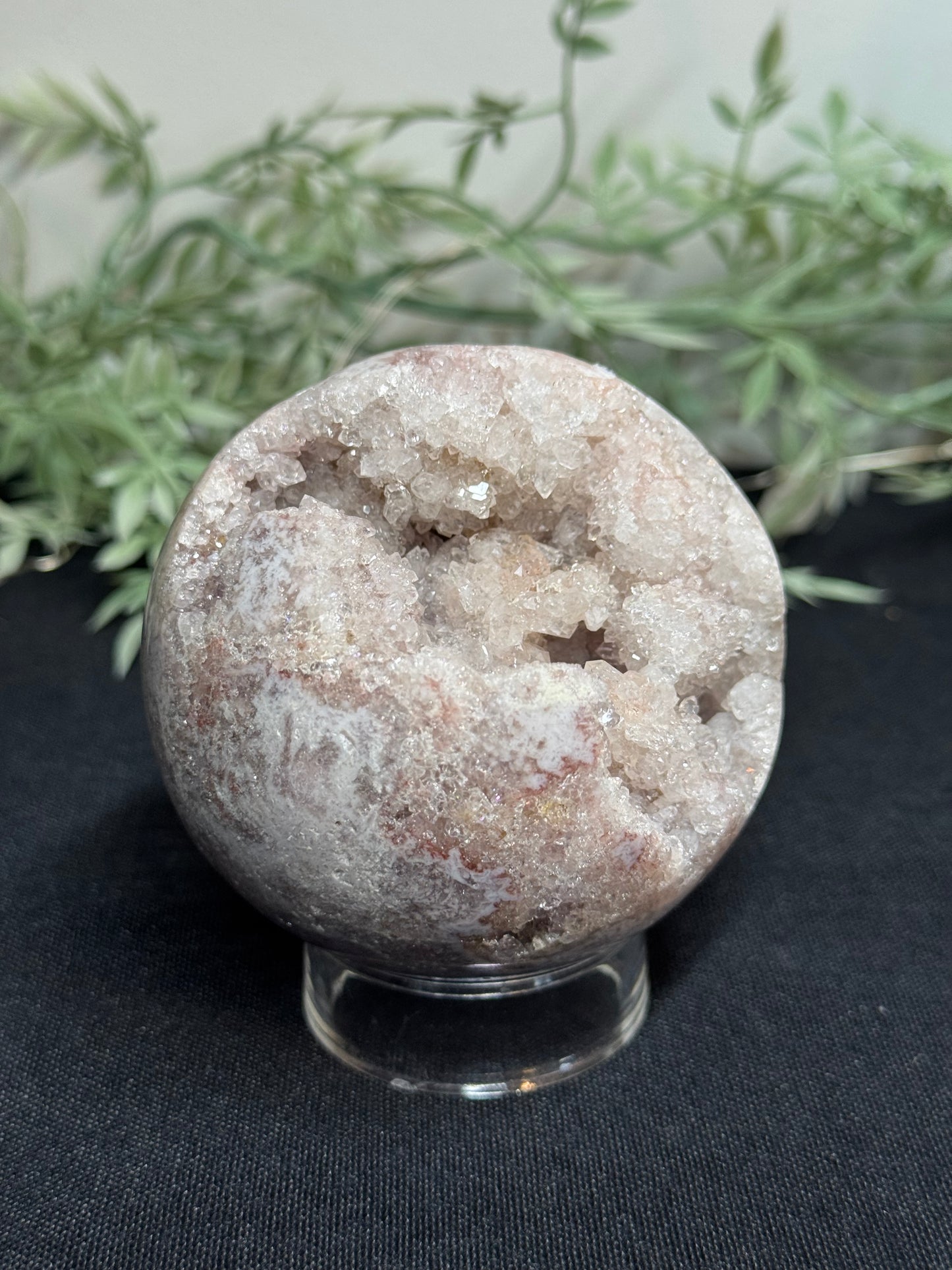 Sparkly Pink amethyst sphere